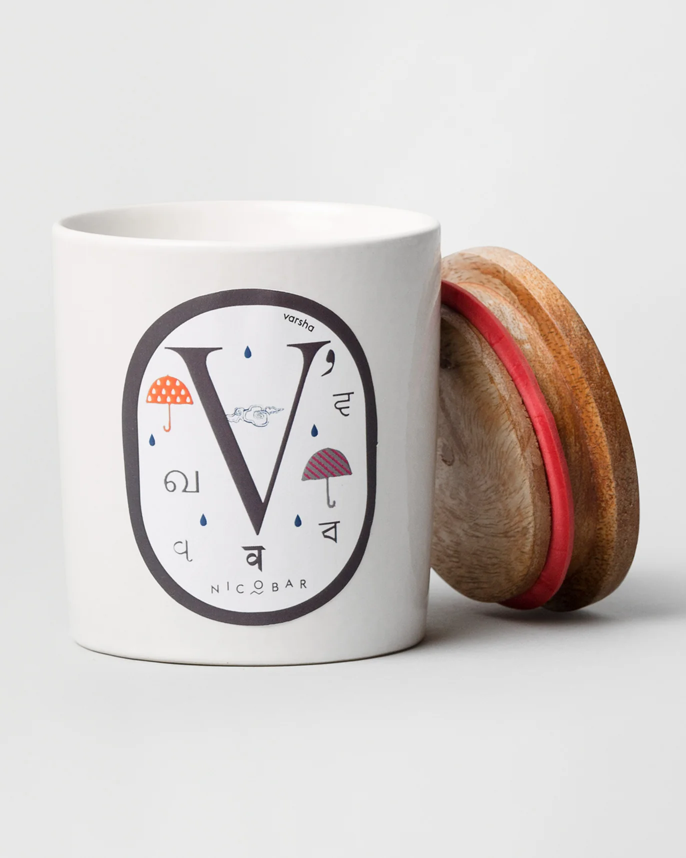Alphabet V Candle - Image 2