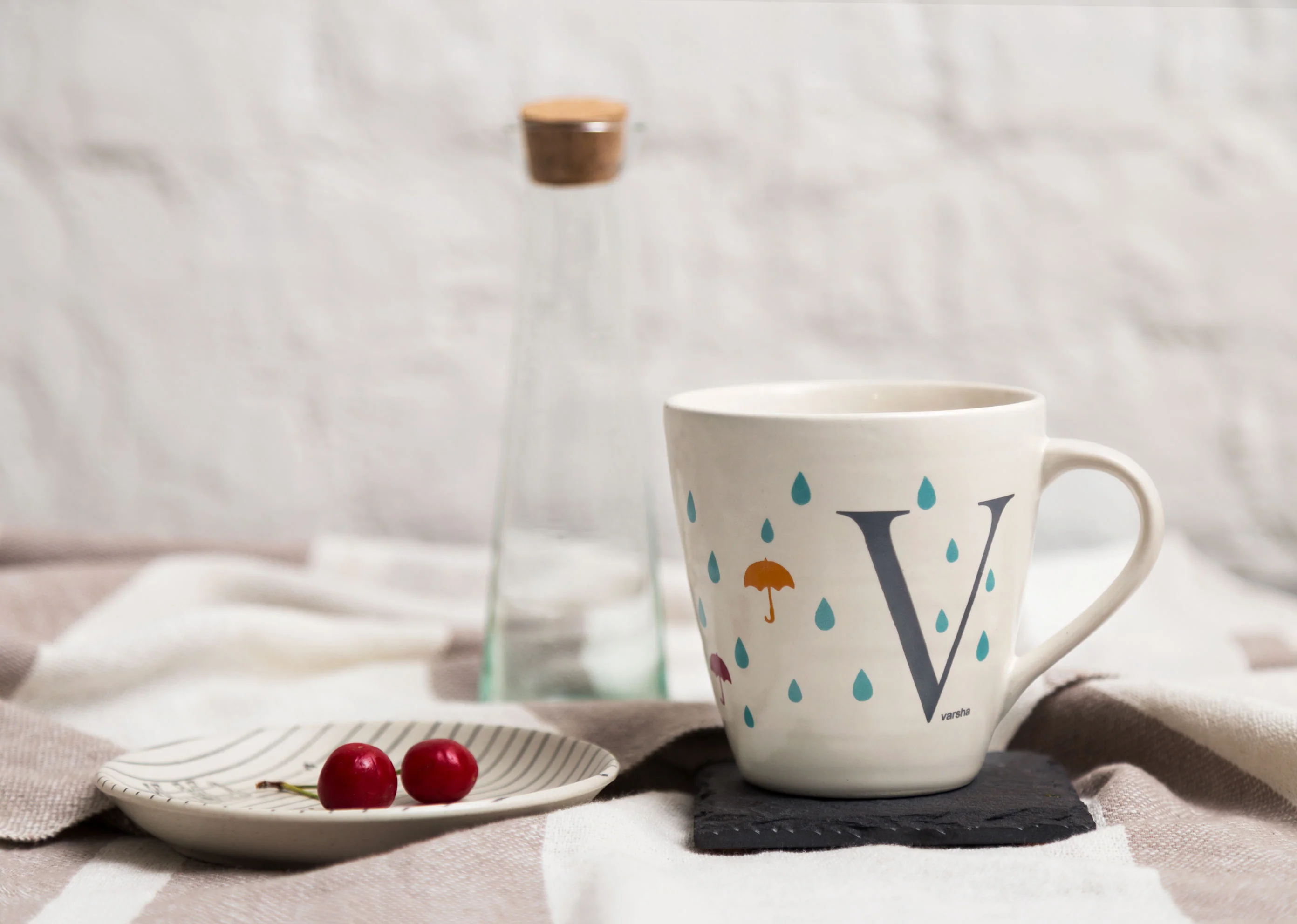Alphabet V Mug - Stoneware - Image 3