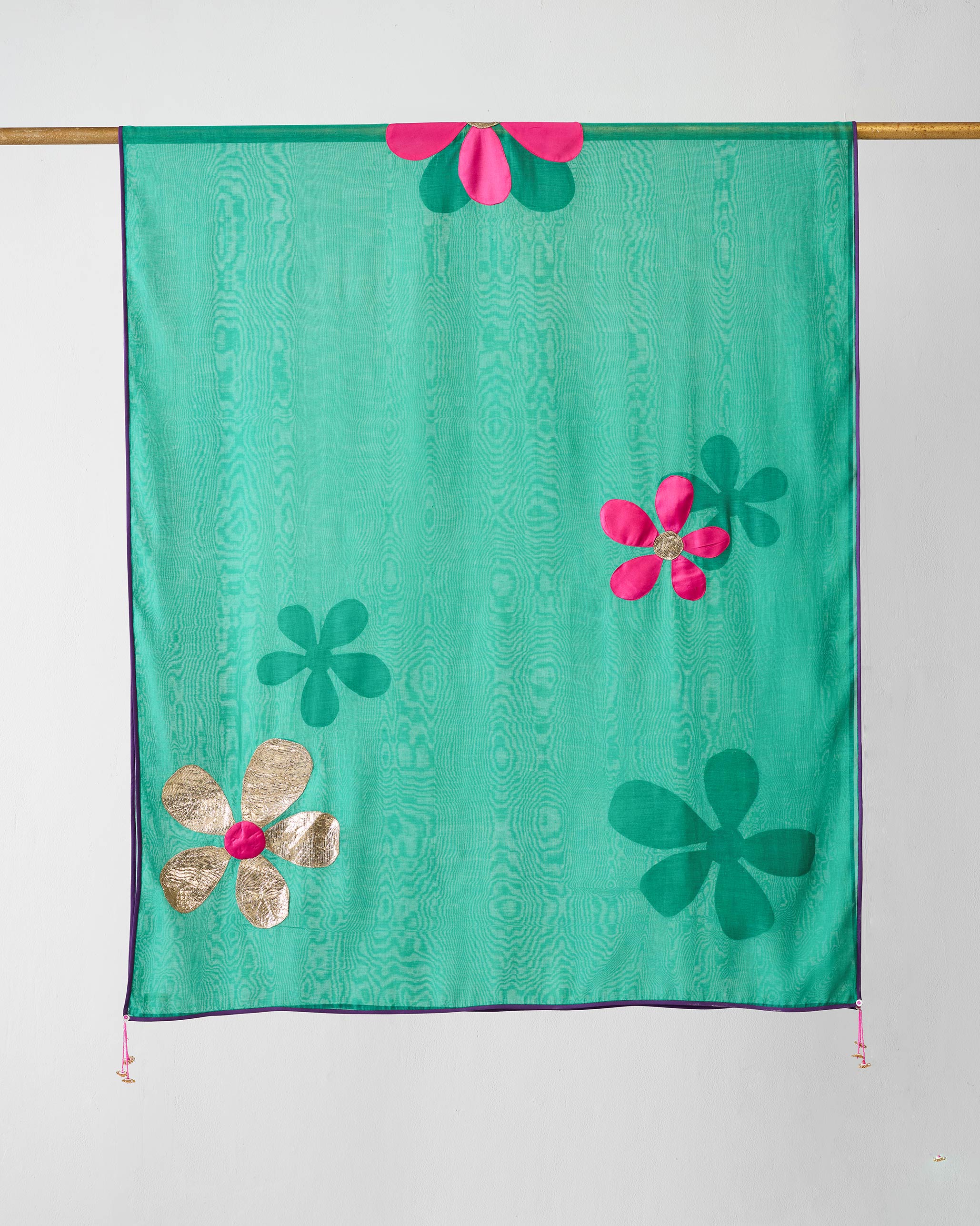 Amara Dupatta - Green & Silver Embridered - Image 4