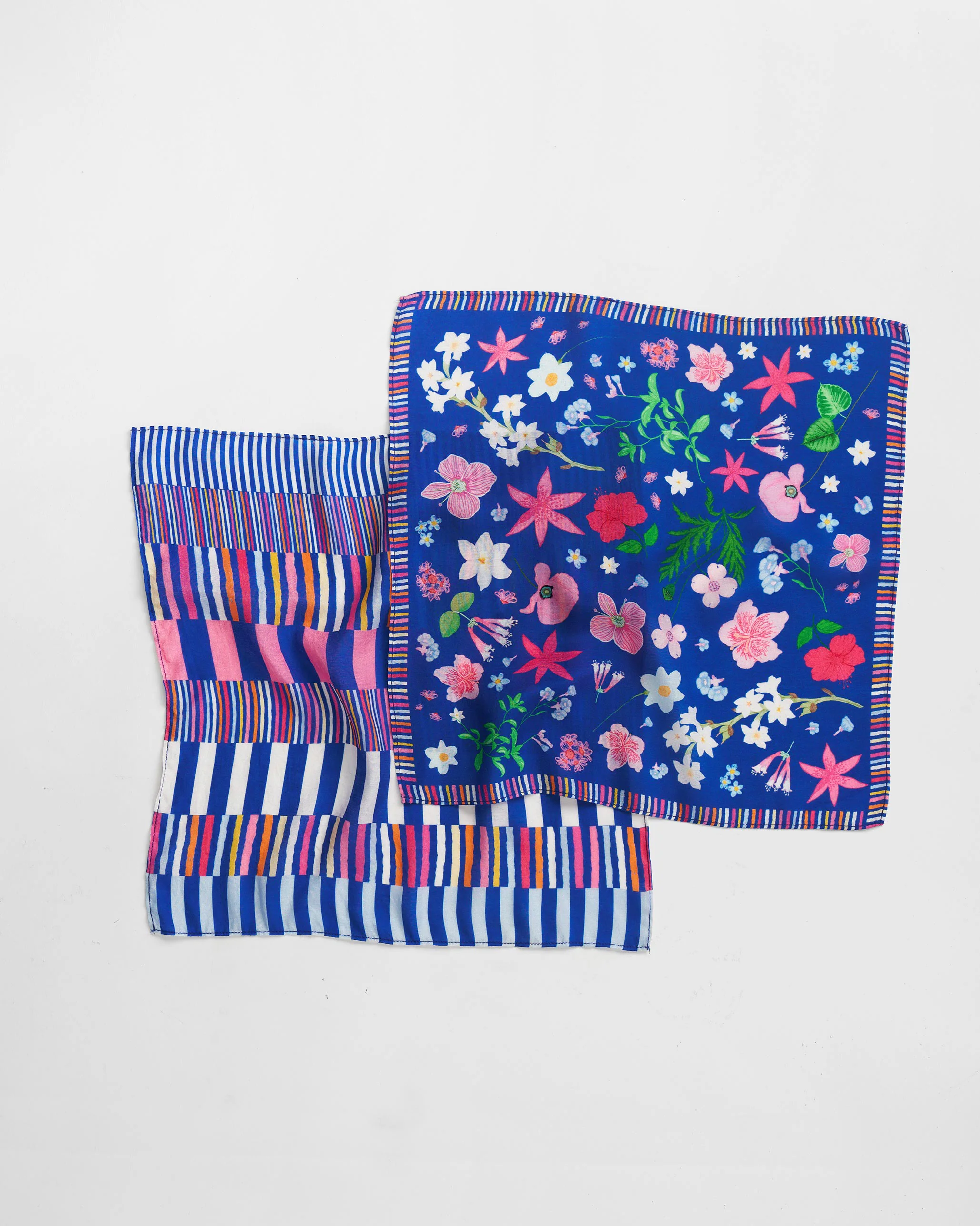 Ambar Pocket Square - Blue & Pink - Image 2