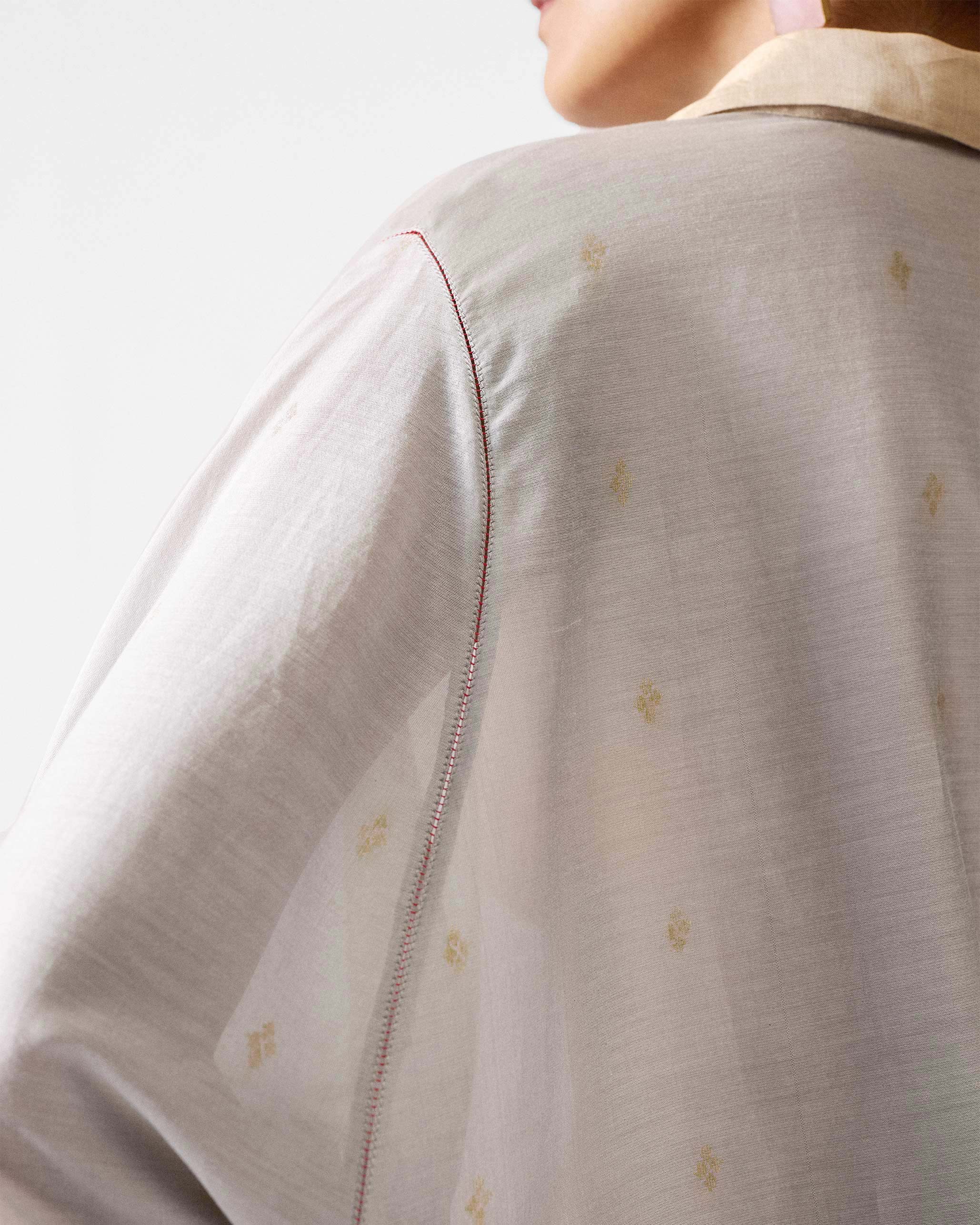 Amravati Top - Grey & Gold Printed - Image 5