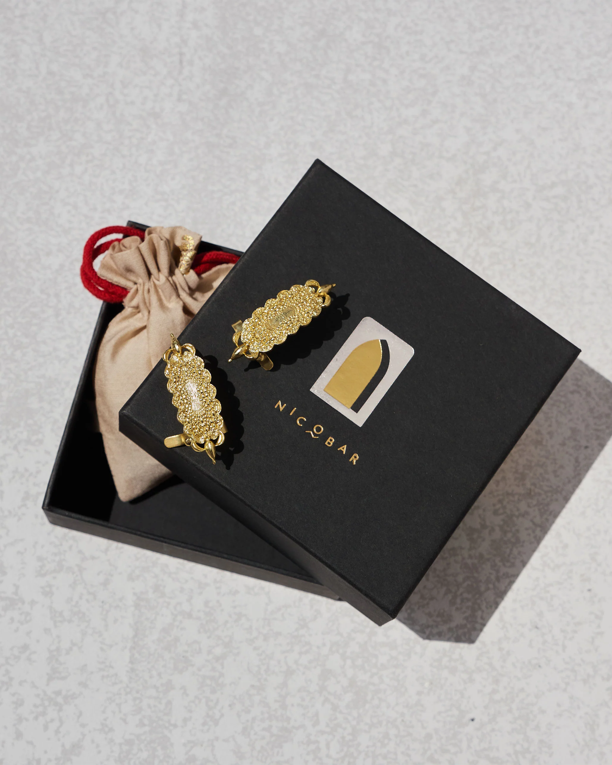 Amulet Earrings - Brass - Image 3