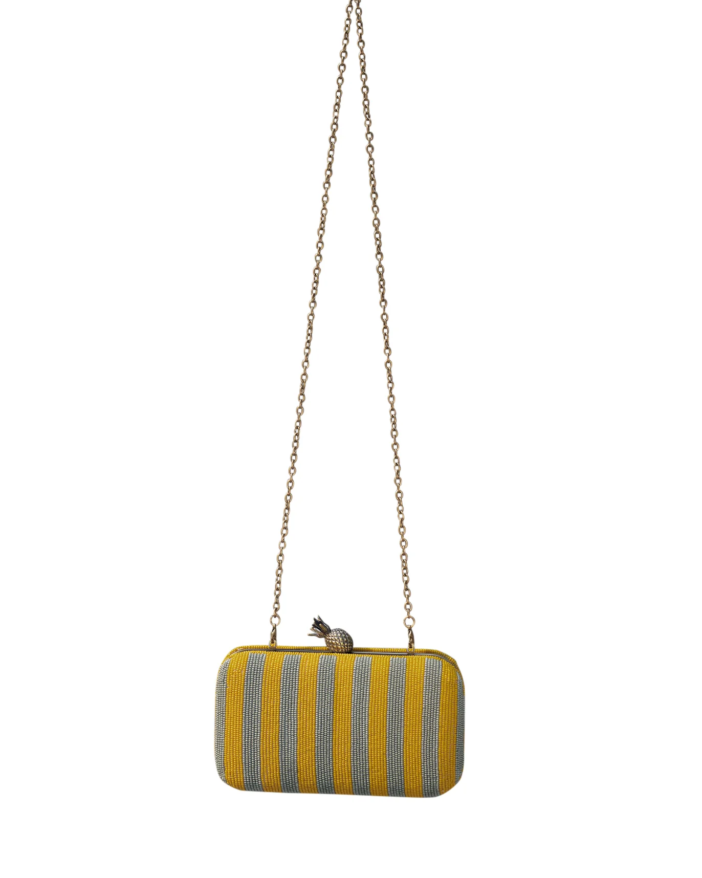 Ananas Clutch - Yellow & Grey Stripes - Image 6
