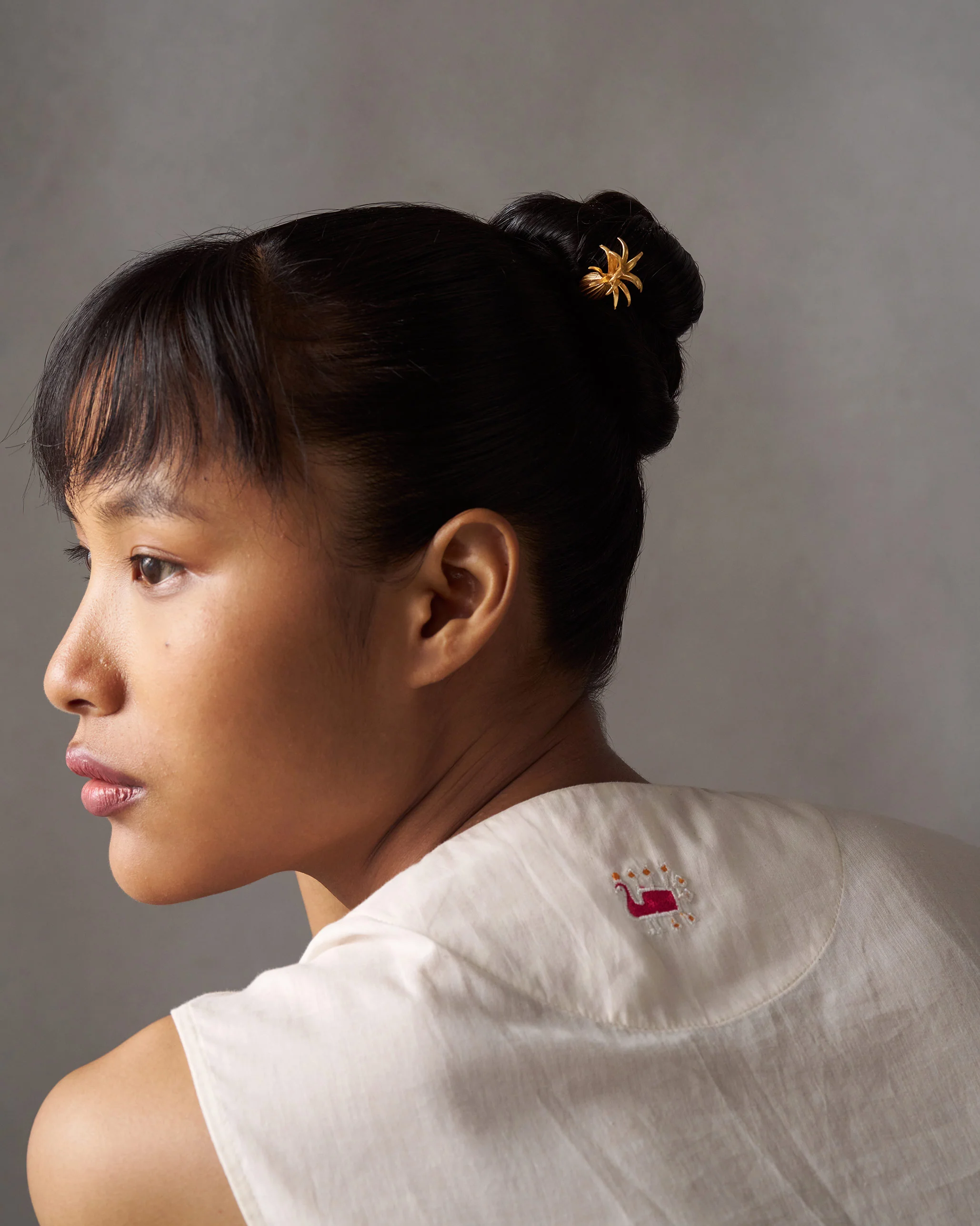 Ananas Hair Pin - Gold - Image 4