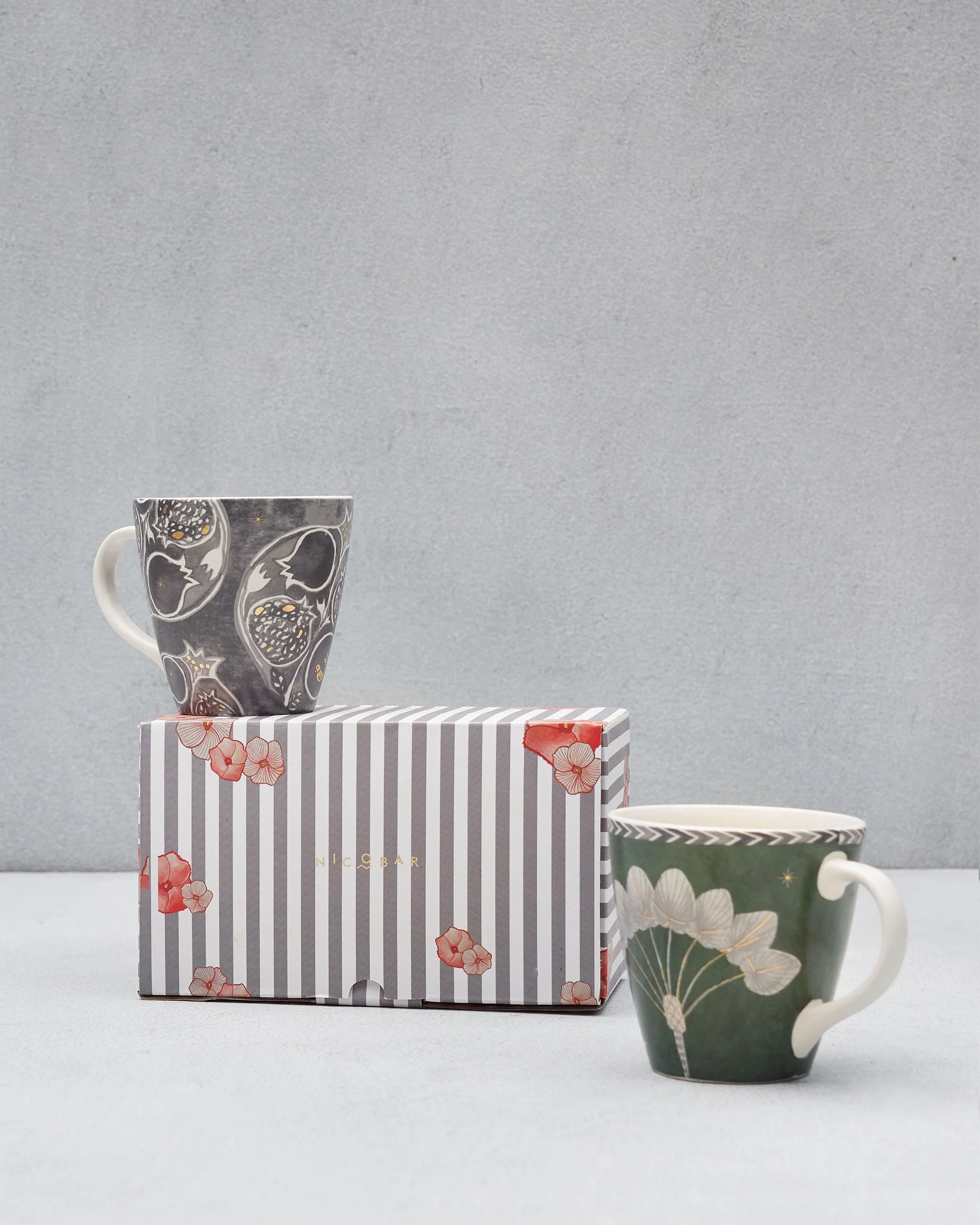 Anar Palm Conical Mugs - Set of 2 - Image 4