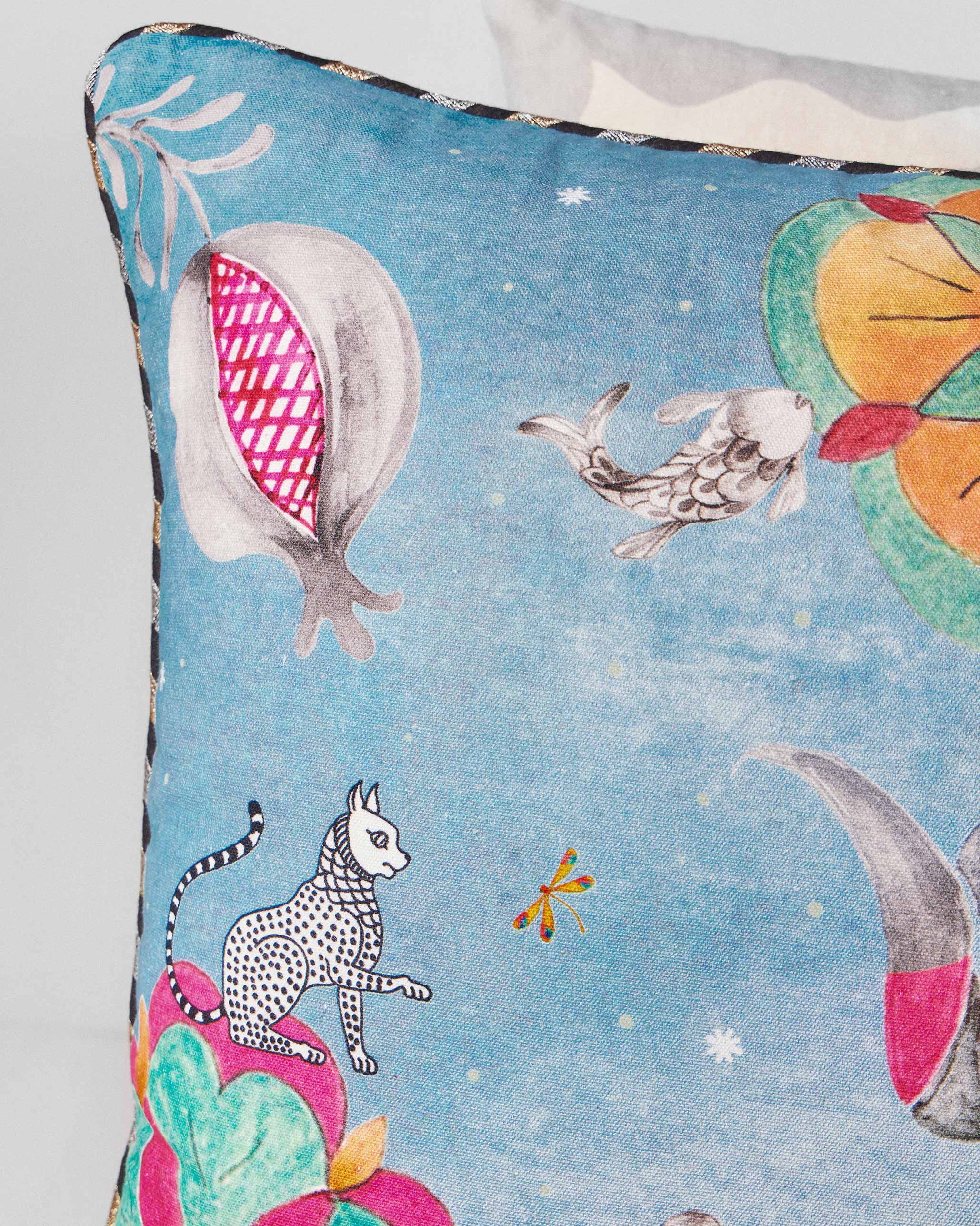 Anara Cushion Cover -Blue - Image 3