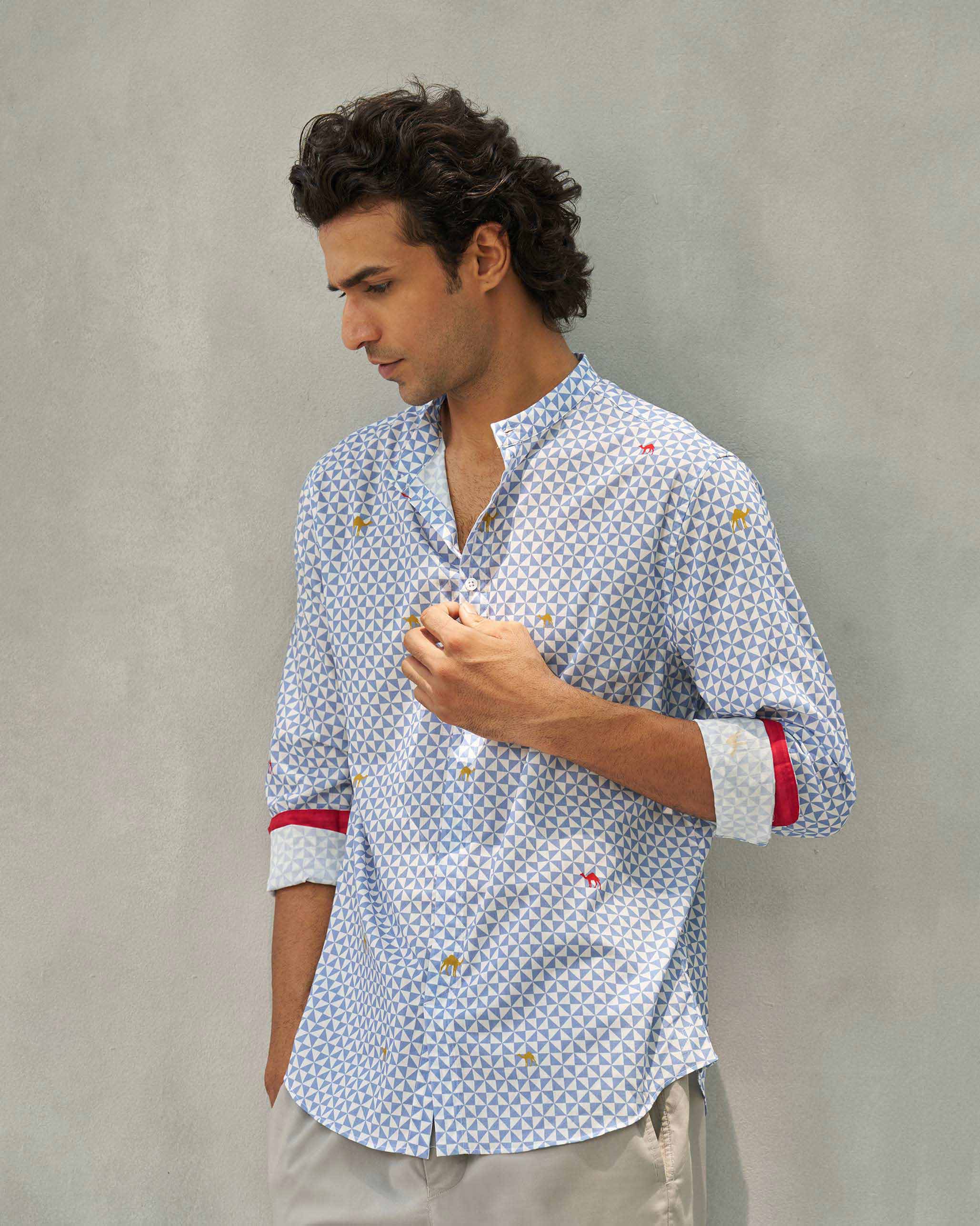 Angtak Shirt - Blue & White - Image 3