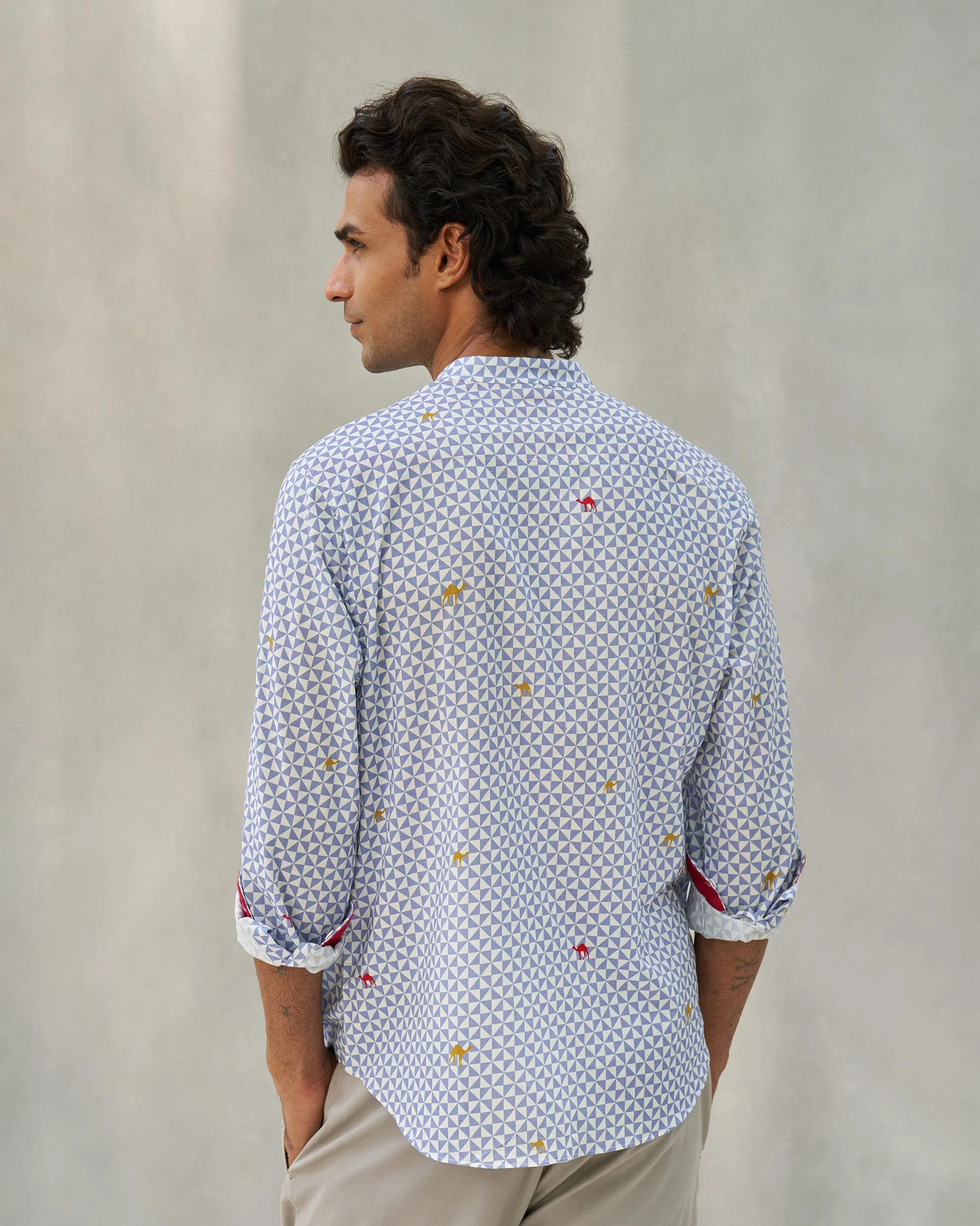 Angtak Shirt - Blue & White - Image 4
