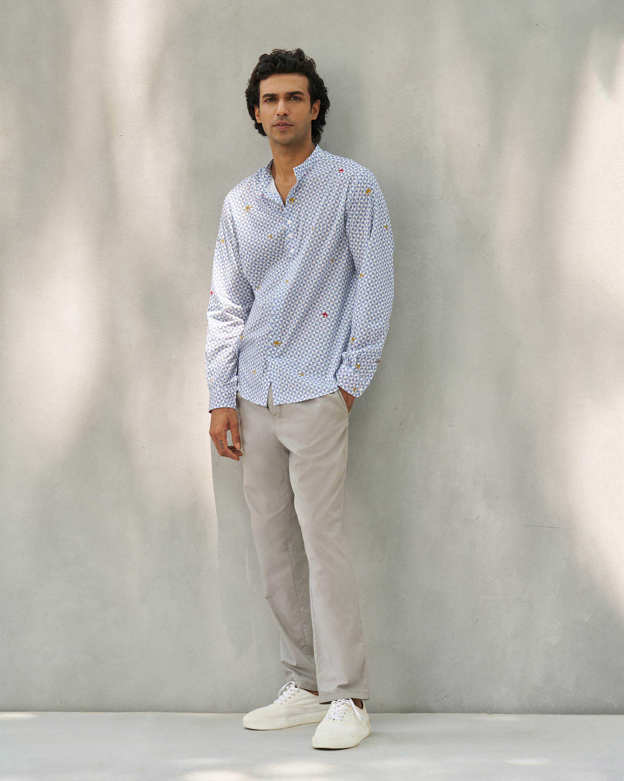 Angtak Shirt - Blue & White - Image 5