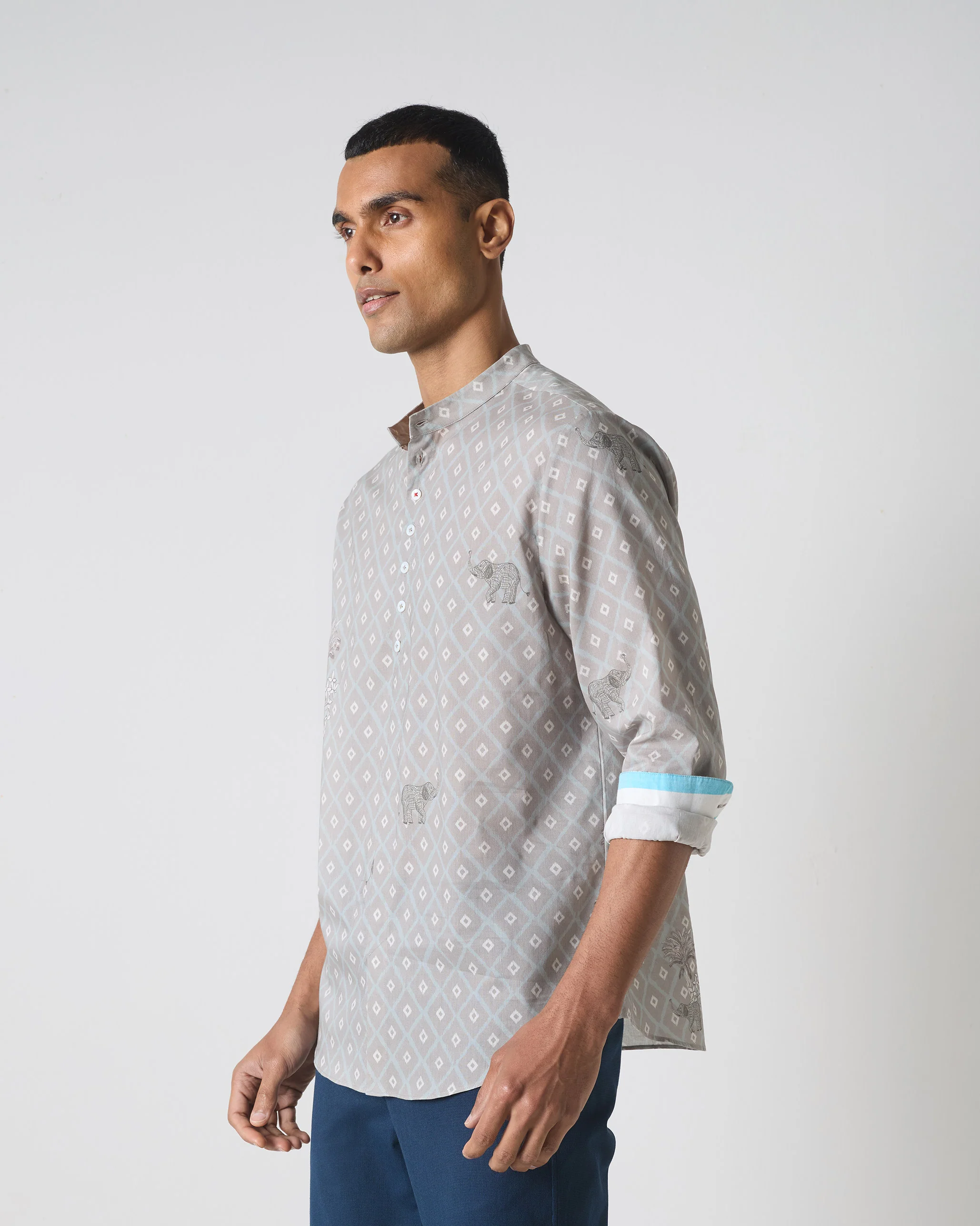 Angtak Shirt - Grey Print - Image 2