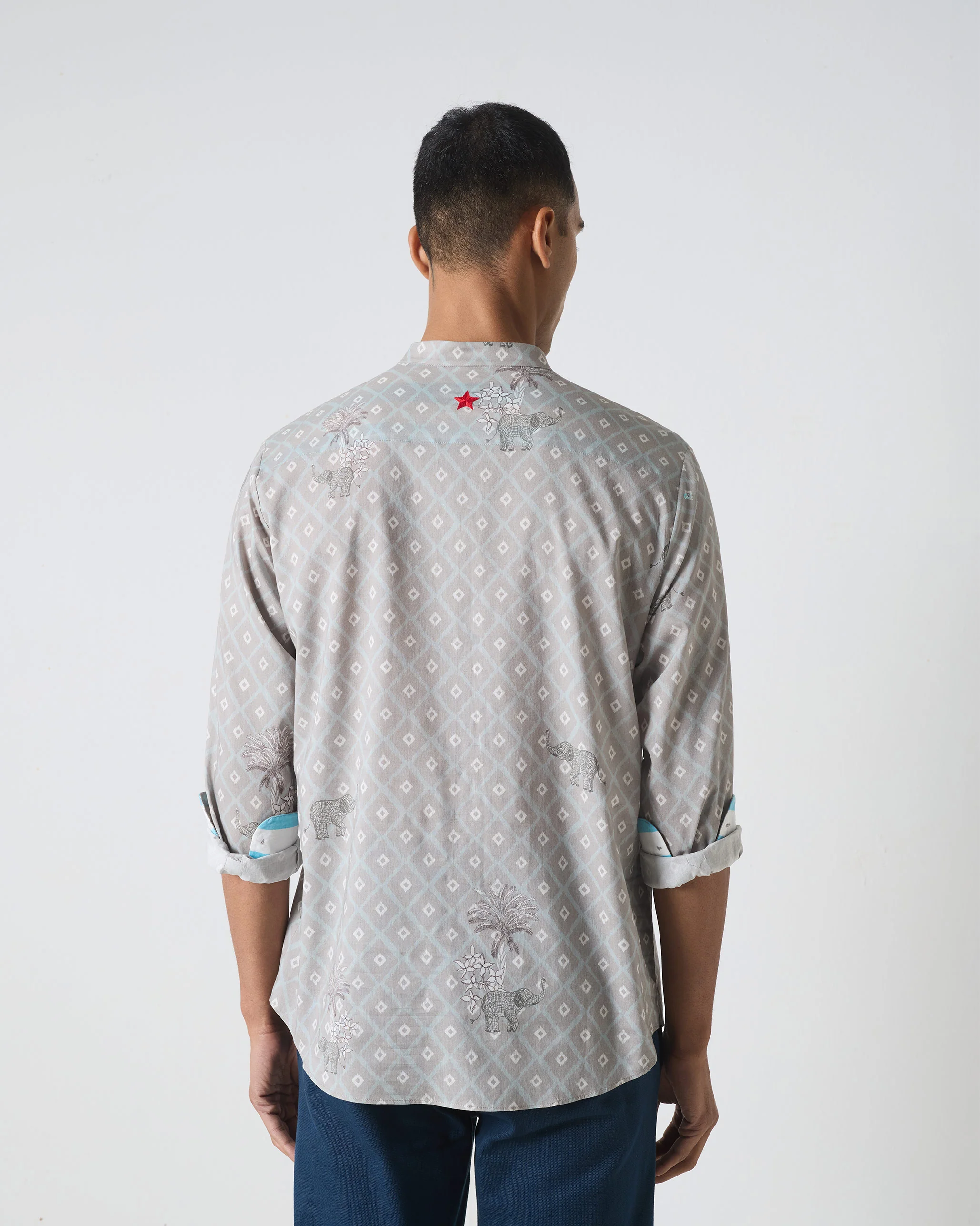 Angtak Shirt - Grey Print - Image 3