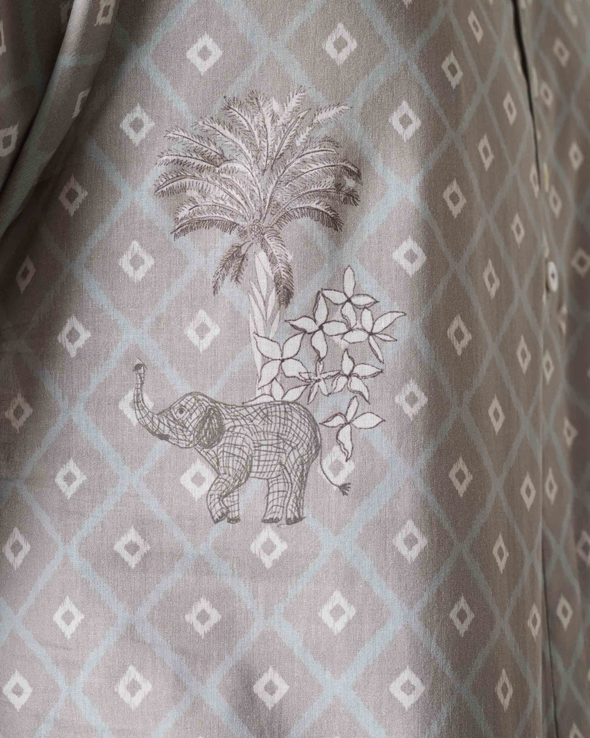 Angtak Shirt - Grey Print - Image 7