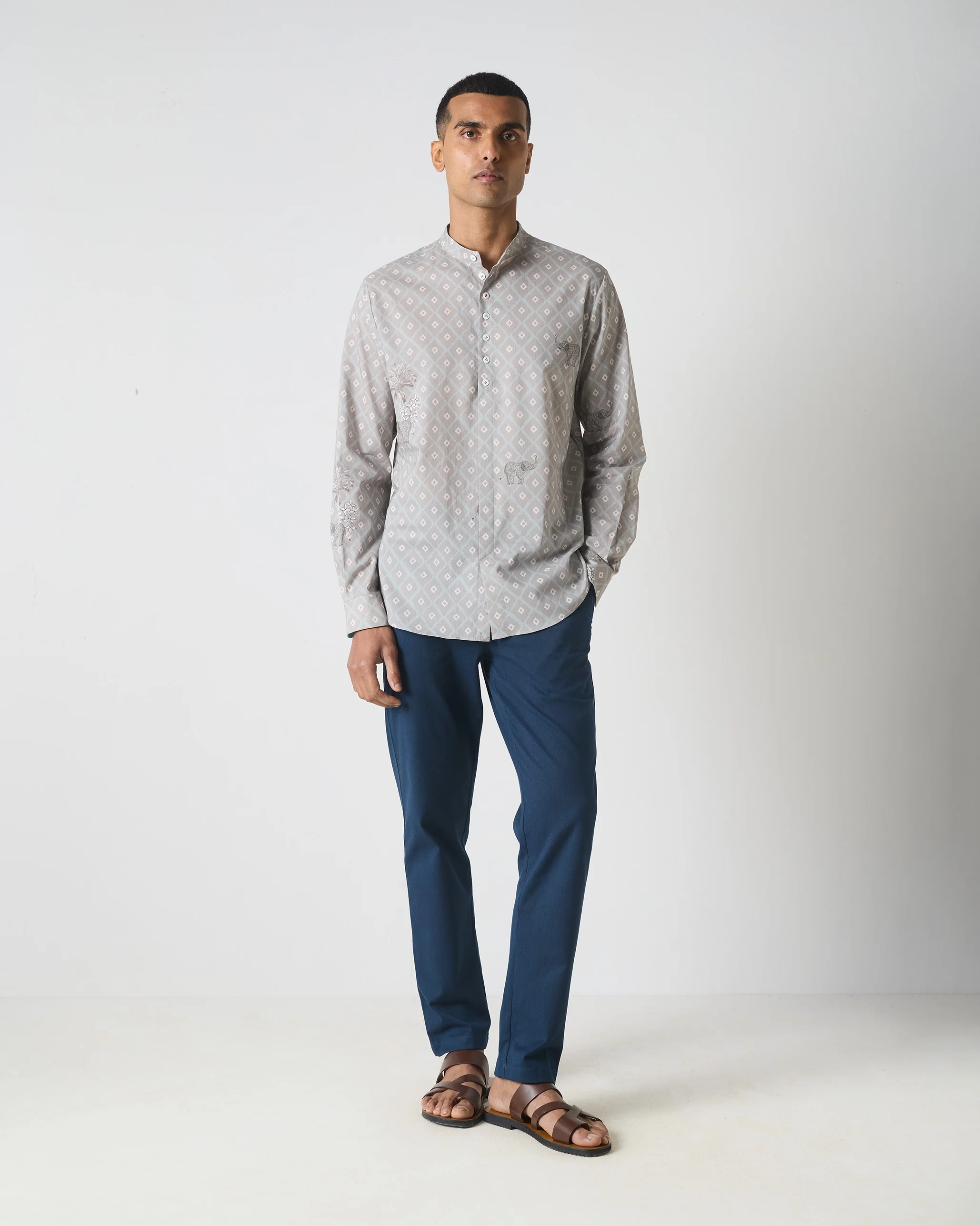 Angtak Shirt - Grey Print - Image 9