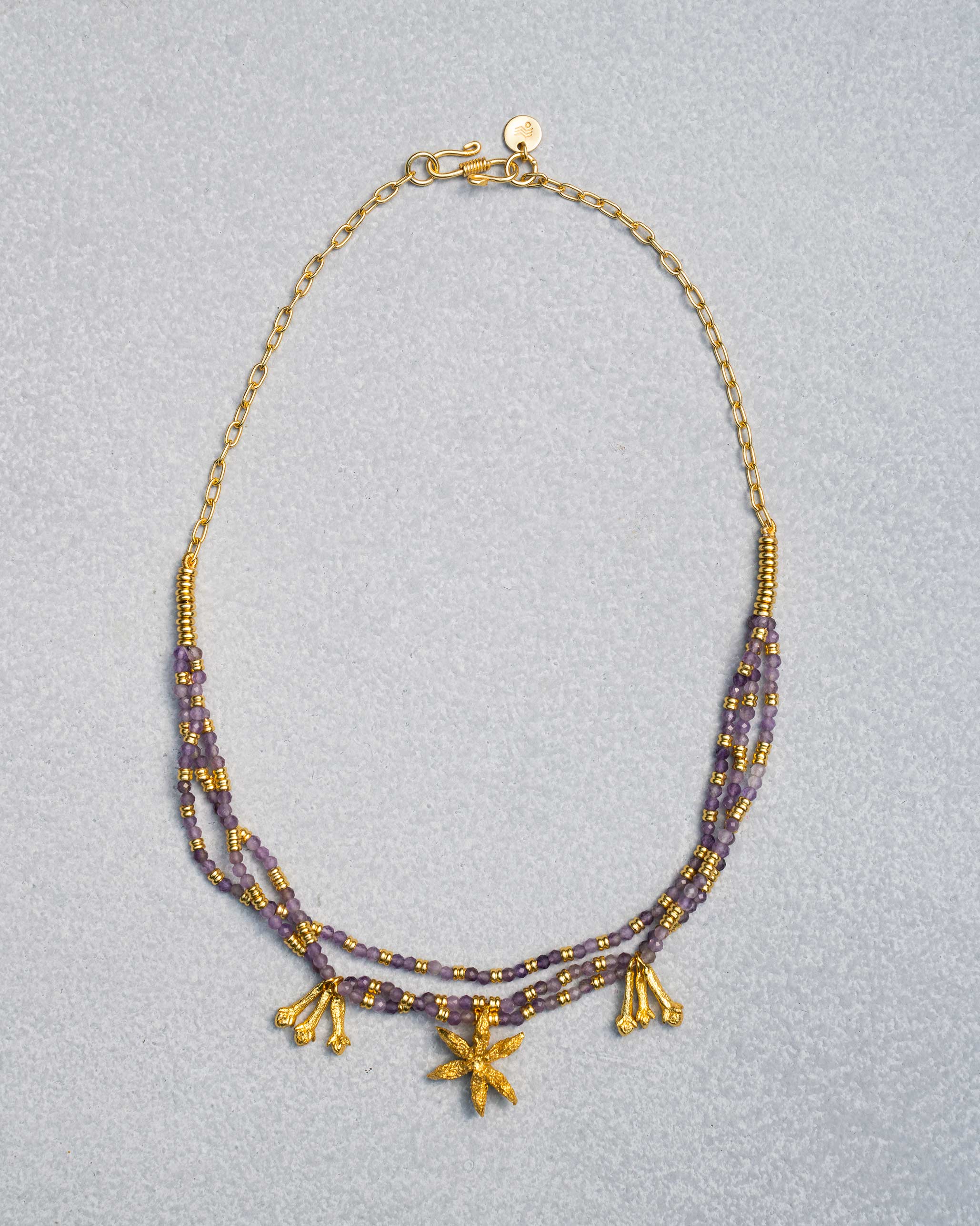 Anise Amethyst Necklace - Gold - Image 3