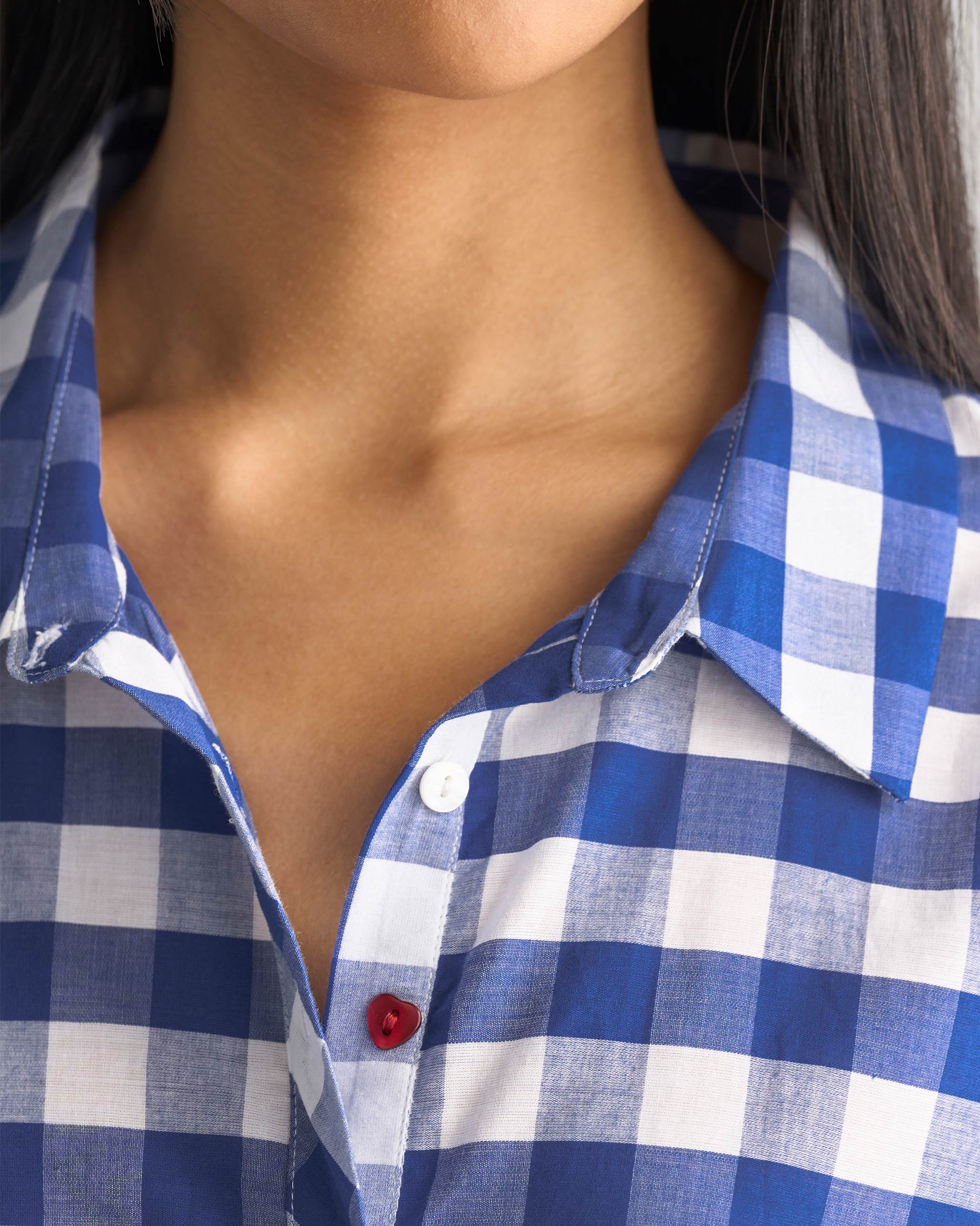 Anna Top - Blue & White - Image 3