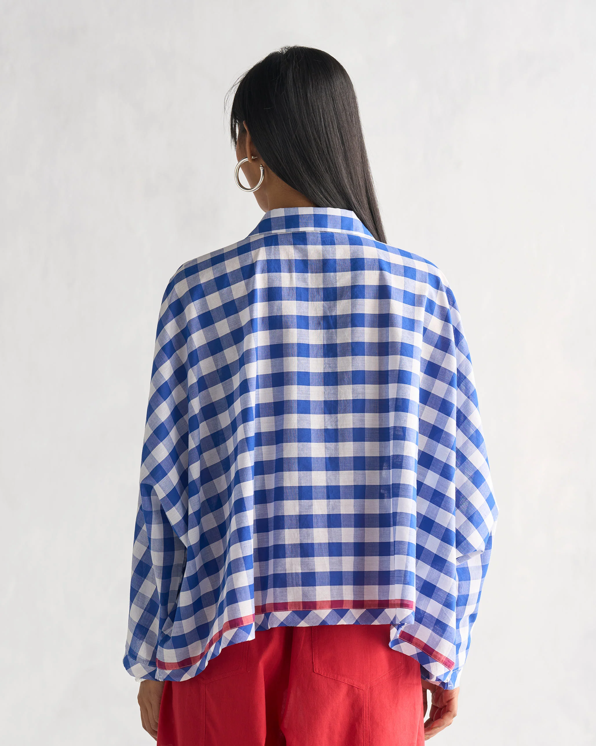Anna Top - Blue & White - Image 4