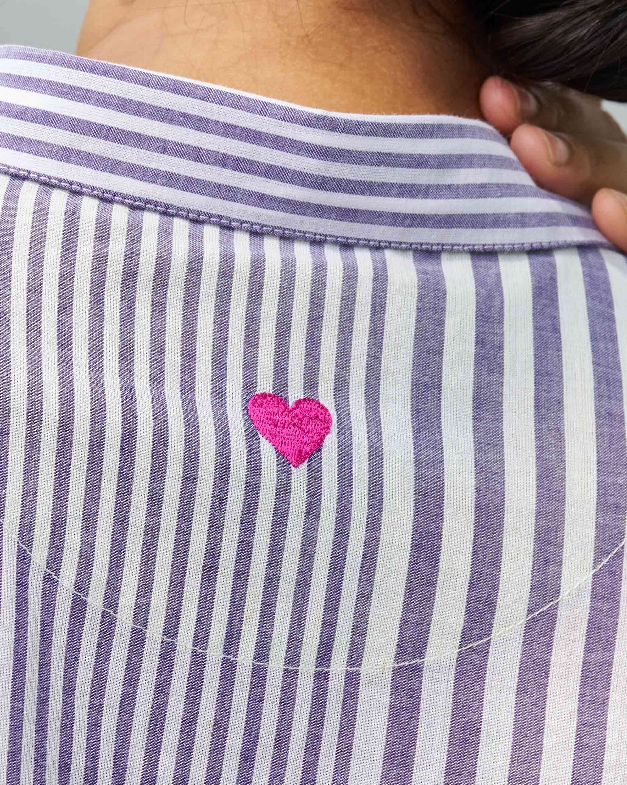 Anti Fit Kurta - Purple & White - Image 2