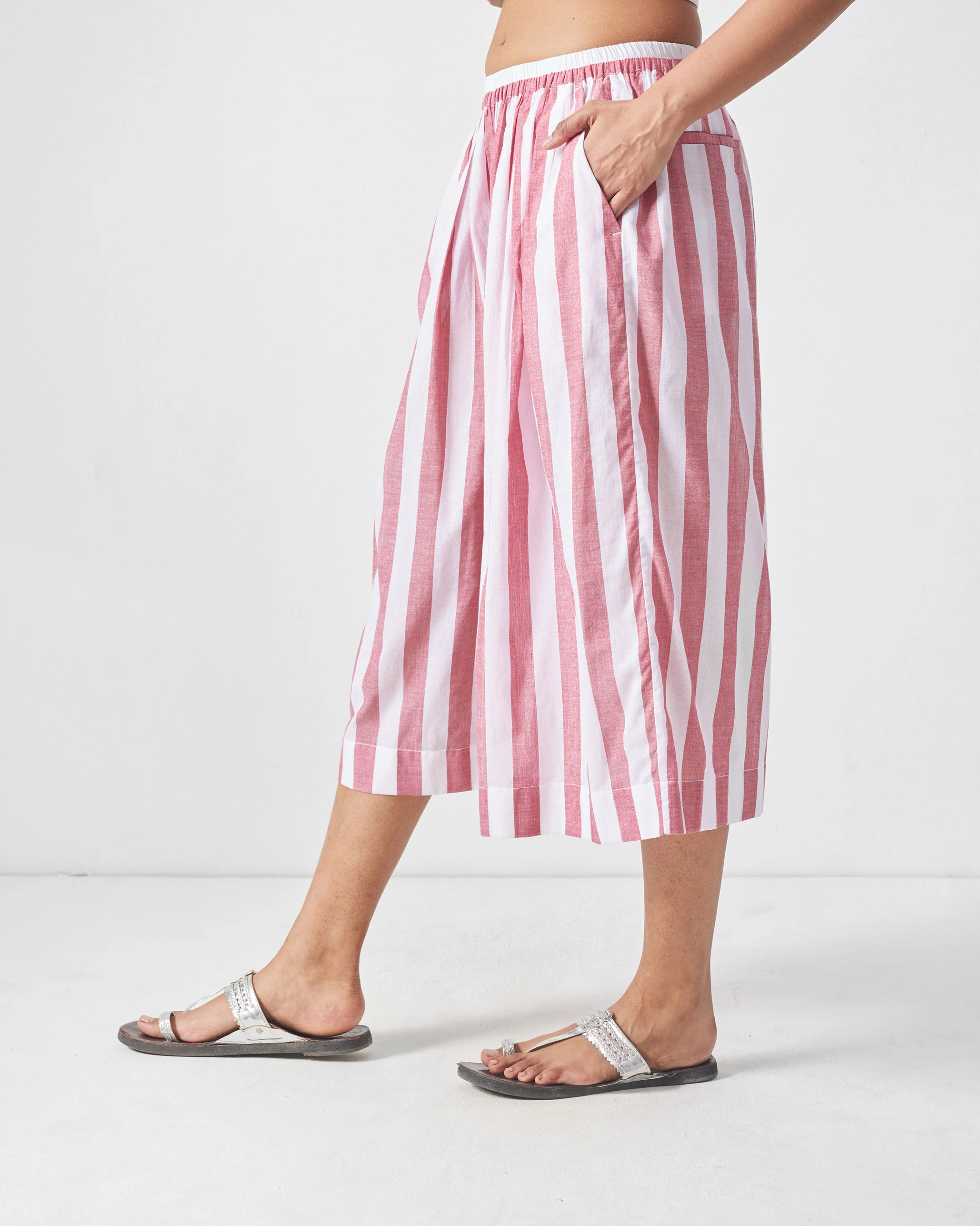 Aoi Pants - Red & White Stripes - Image 2