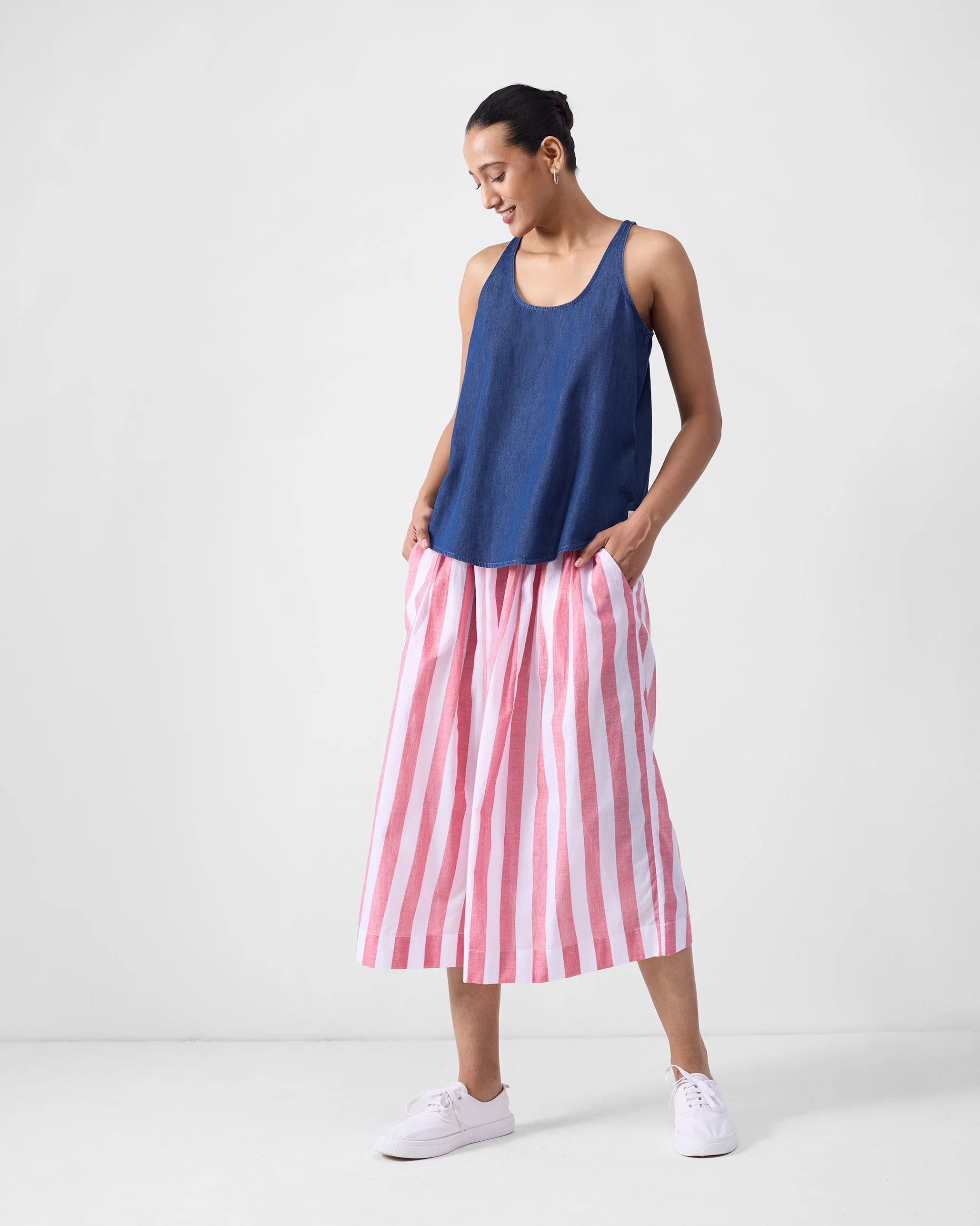 Aoi Pants - Red & White Stripes - Image 5