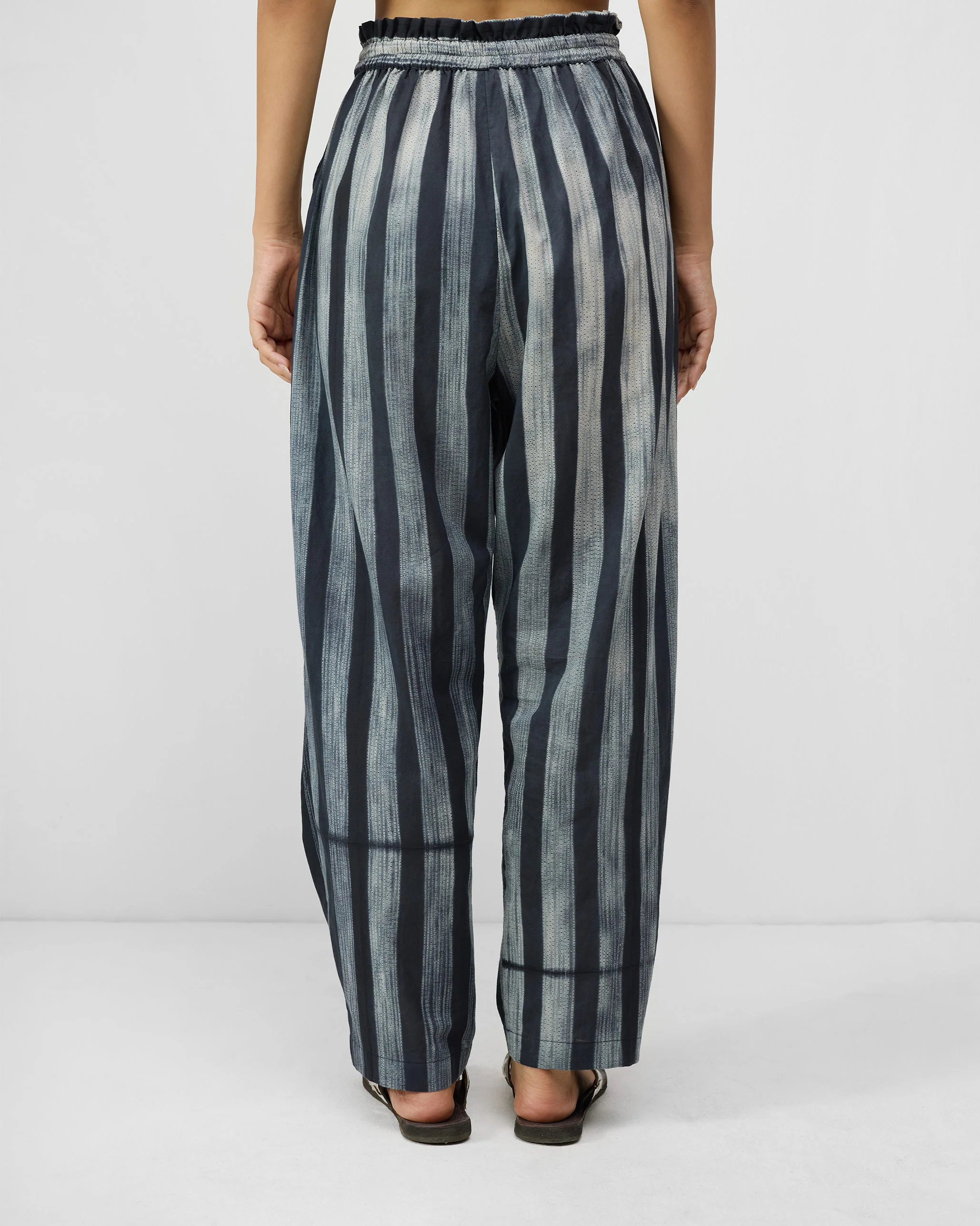 Areca Pants - Charcoal & Ivory Stripes - Image 2