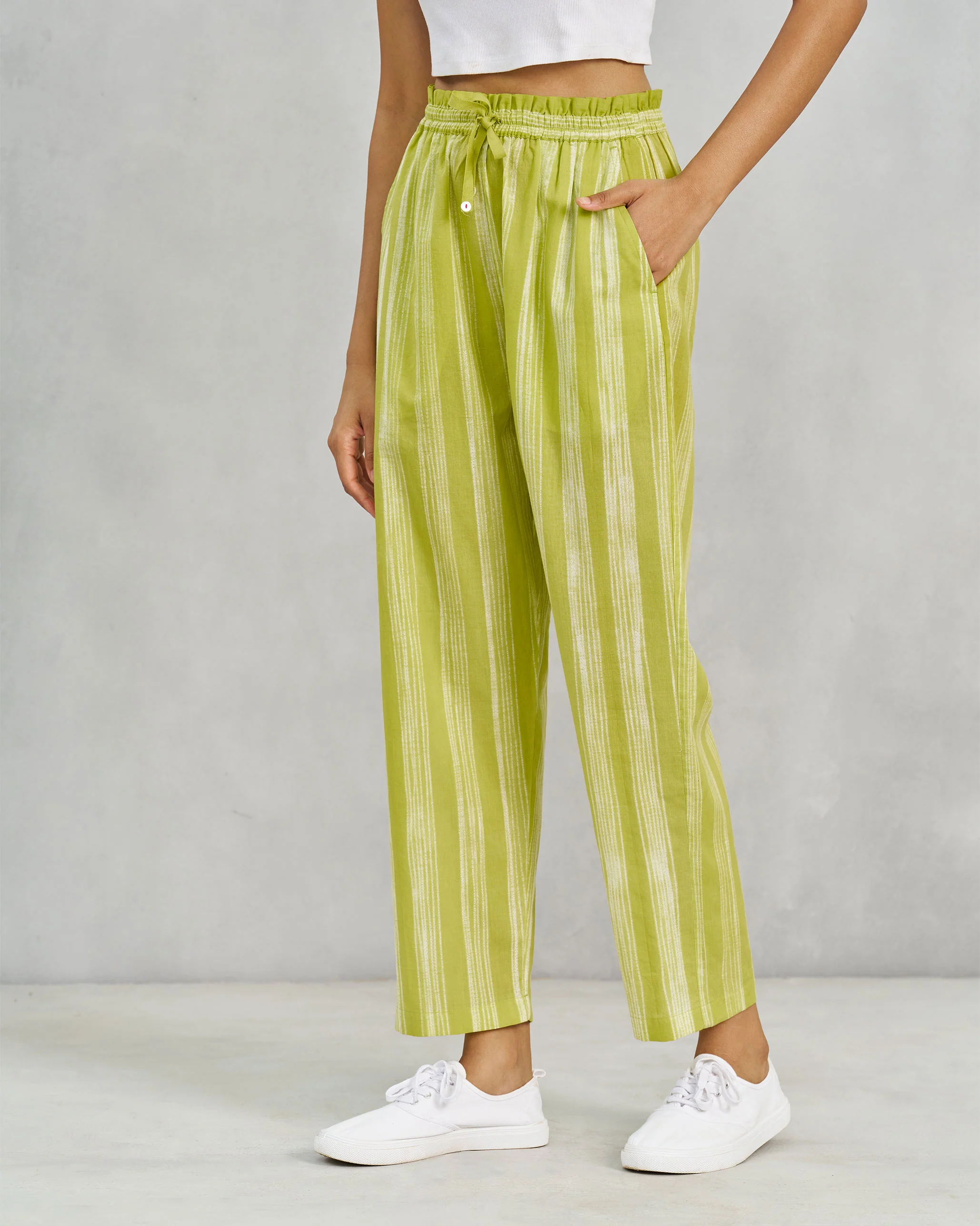 Areca Pants - Lime & Ivory - Image 4