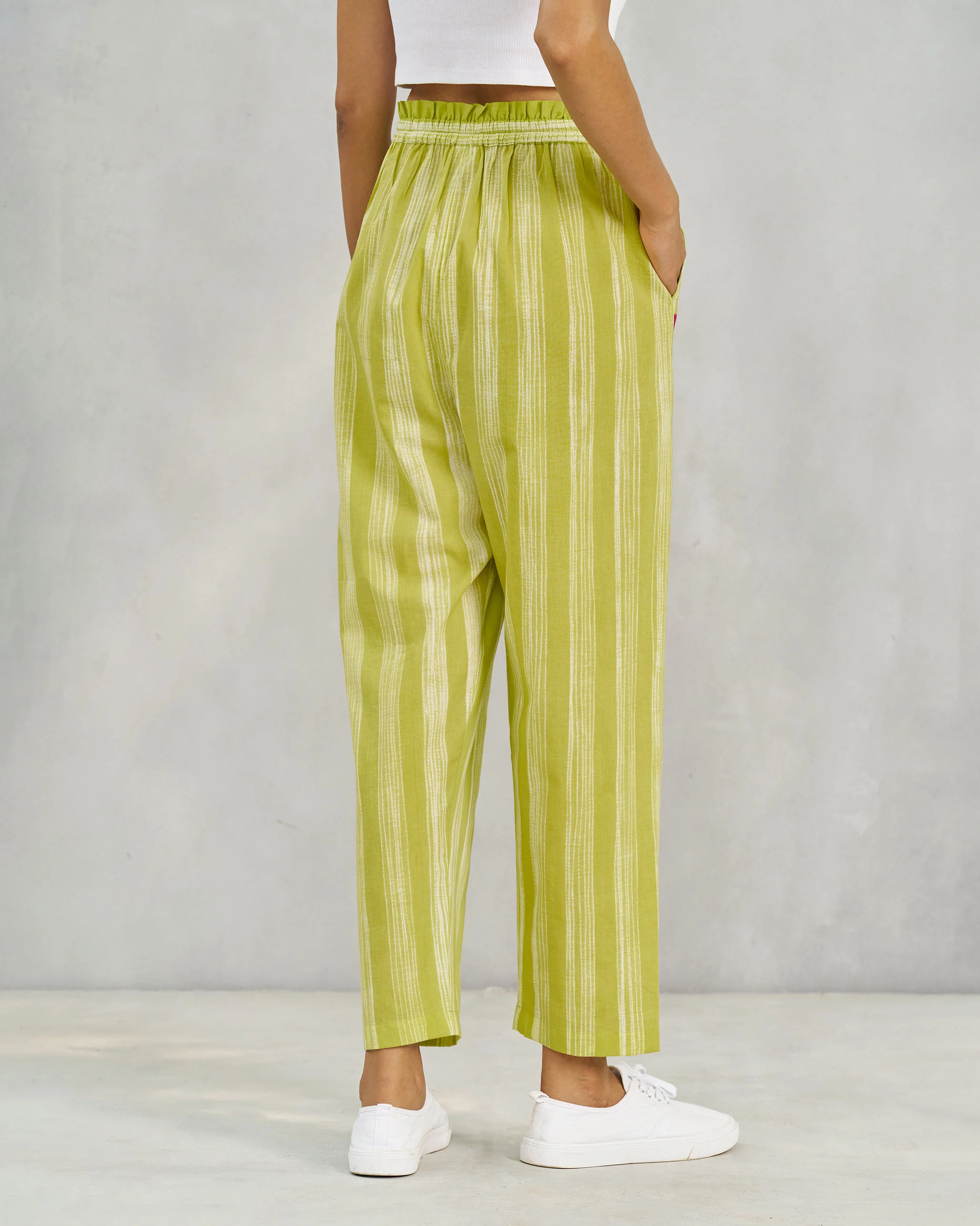 Areca Pants - Lime & Ivory - Image 5