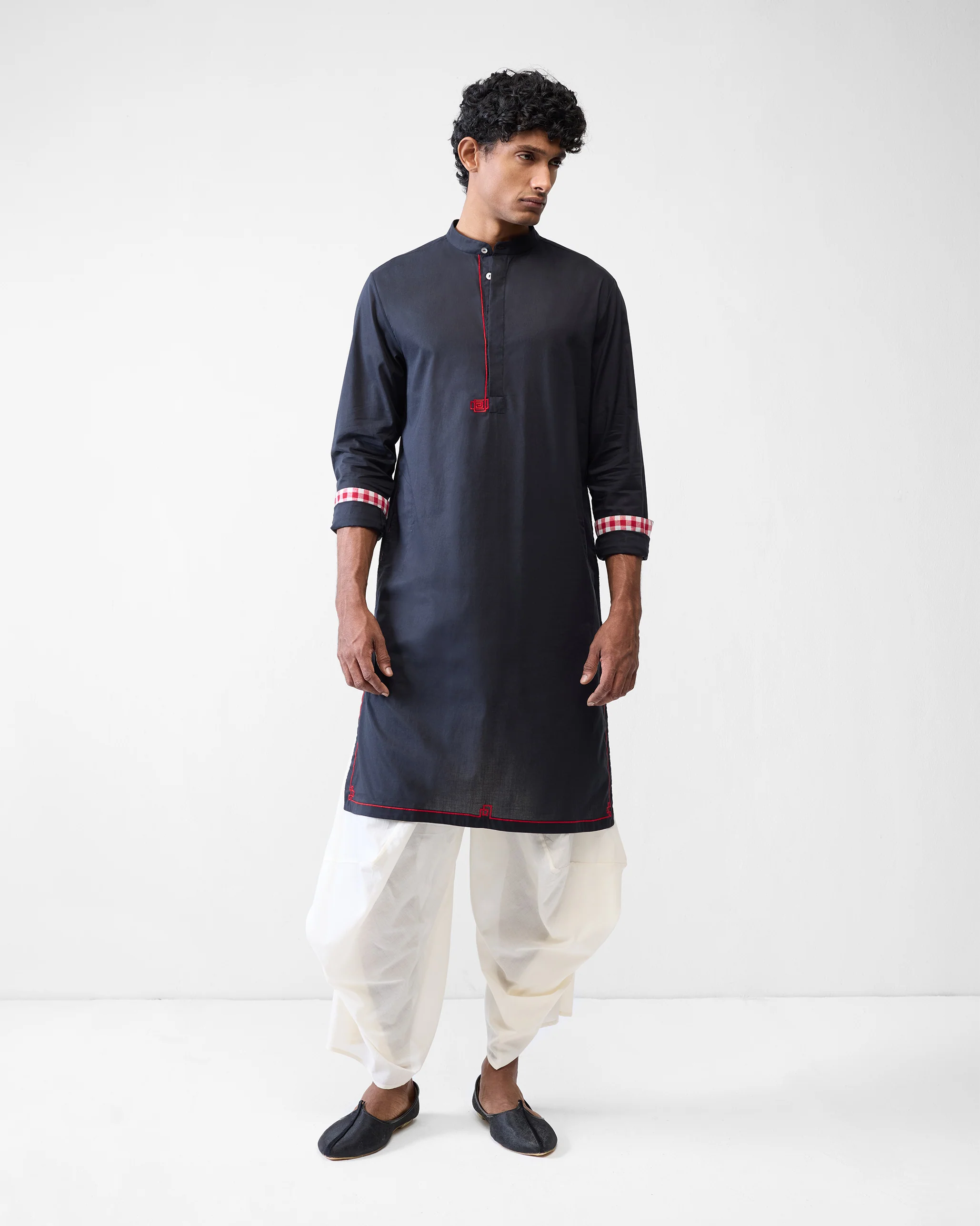 Arrham Kurta - Black Embroidered - Image 2