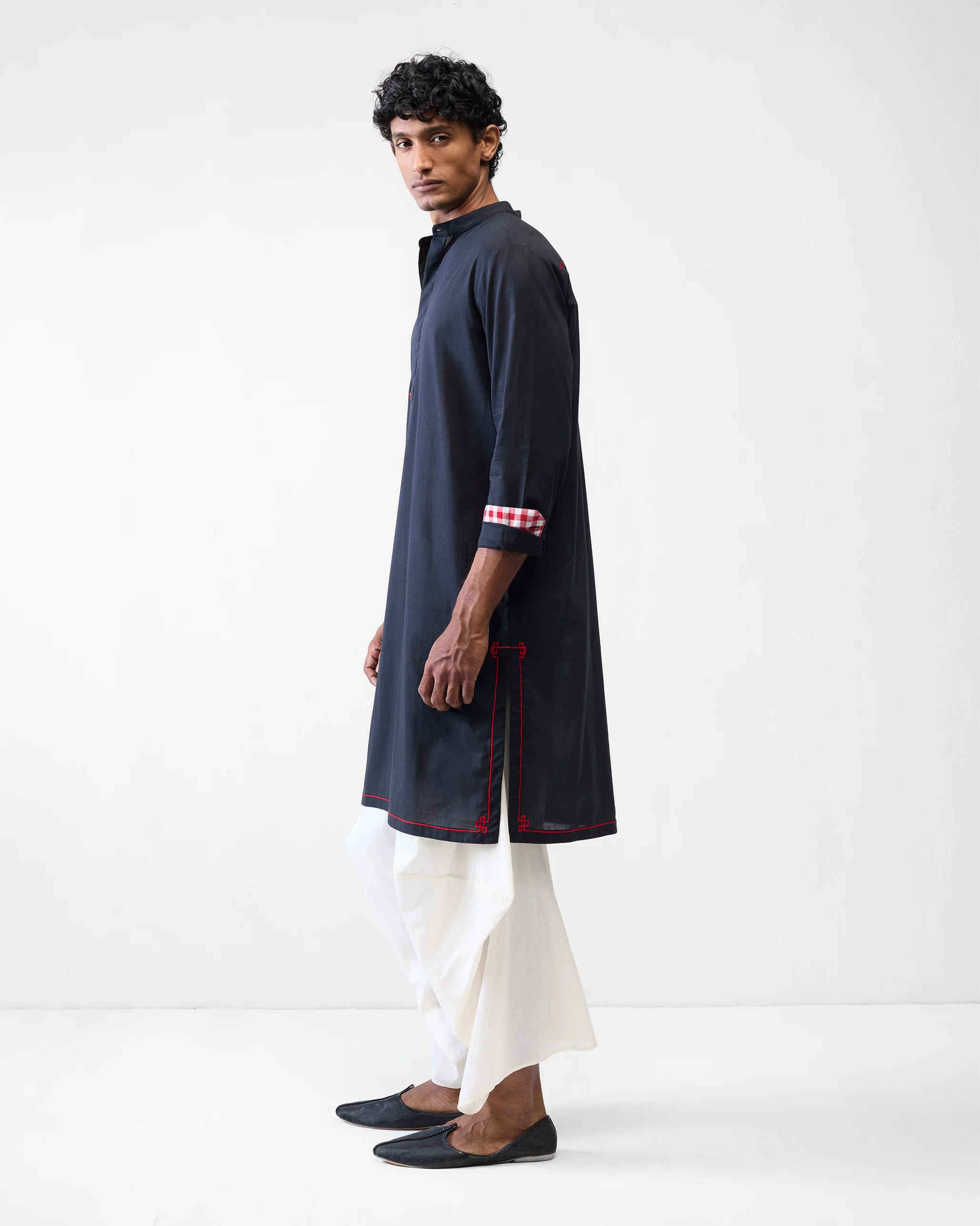 Arrham Kurta - Black Embroidered - Image 4