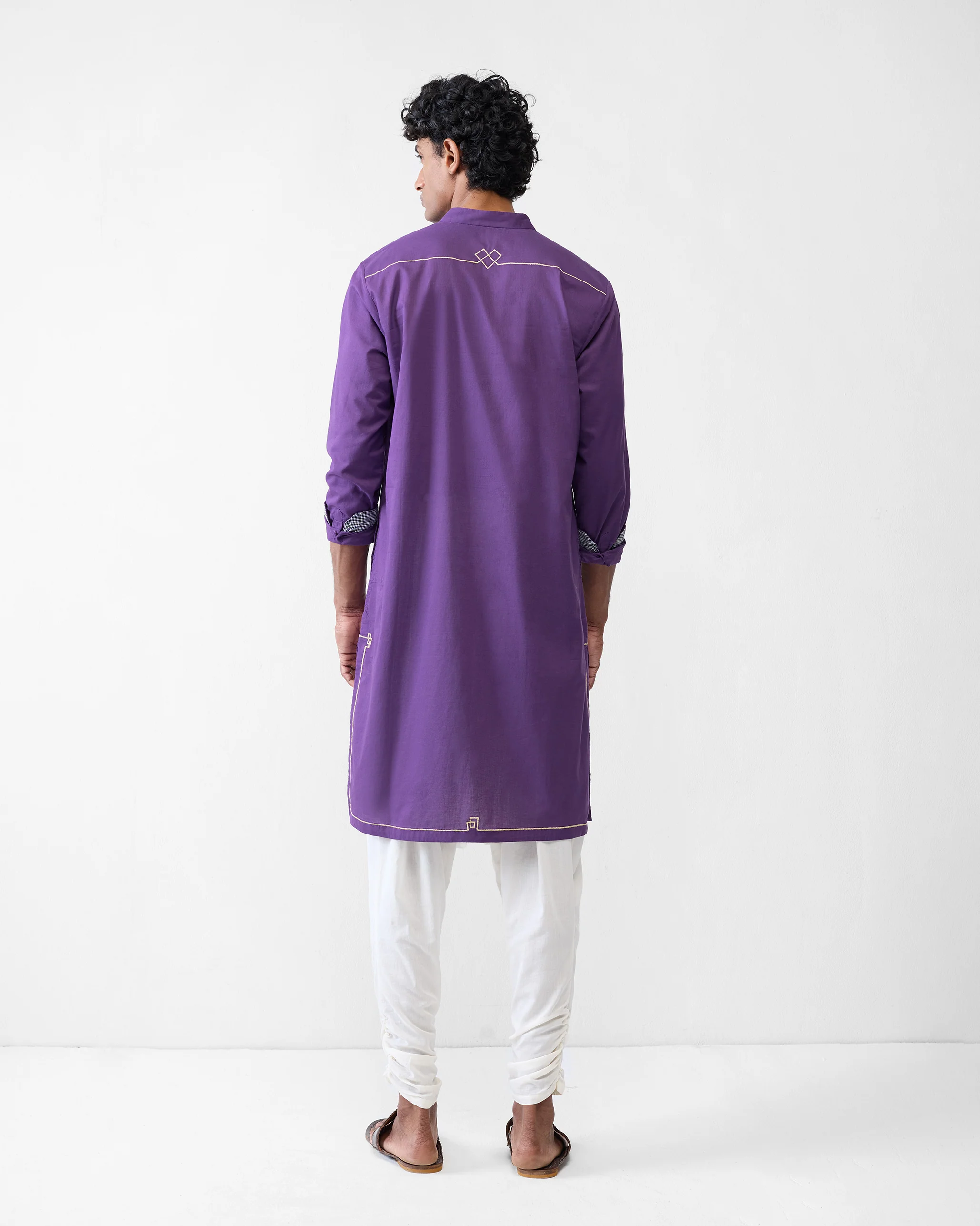 Arrham Kurta - Purple Embroidered - Image 3