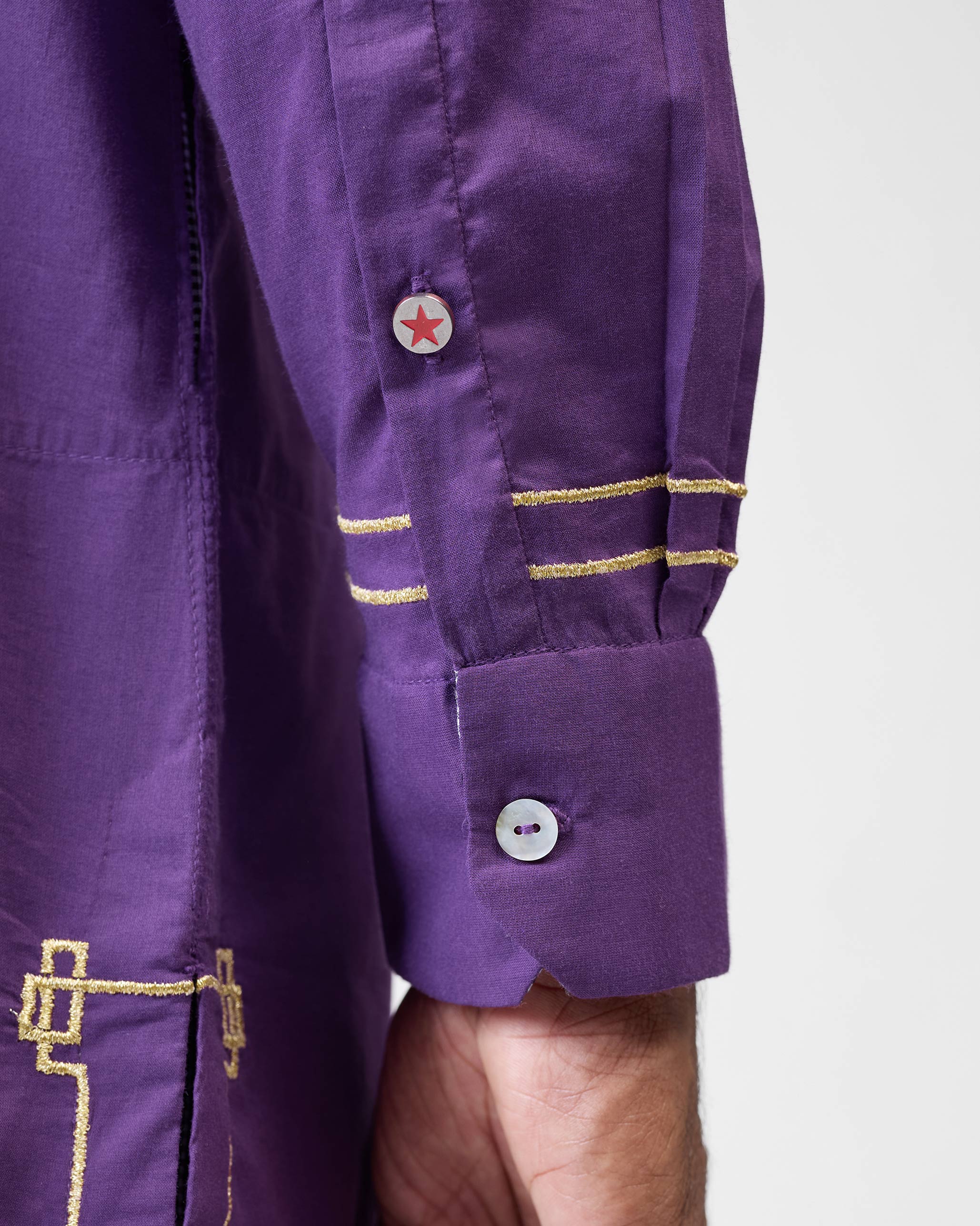 Arrham Kurta - Purple Embroidered - Image 7
