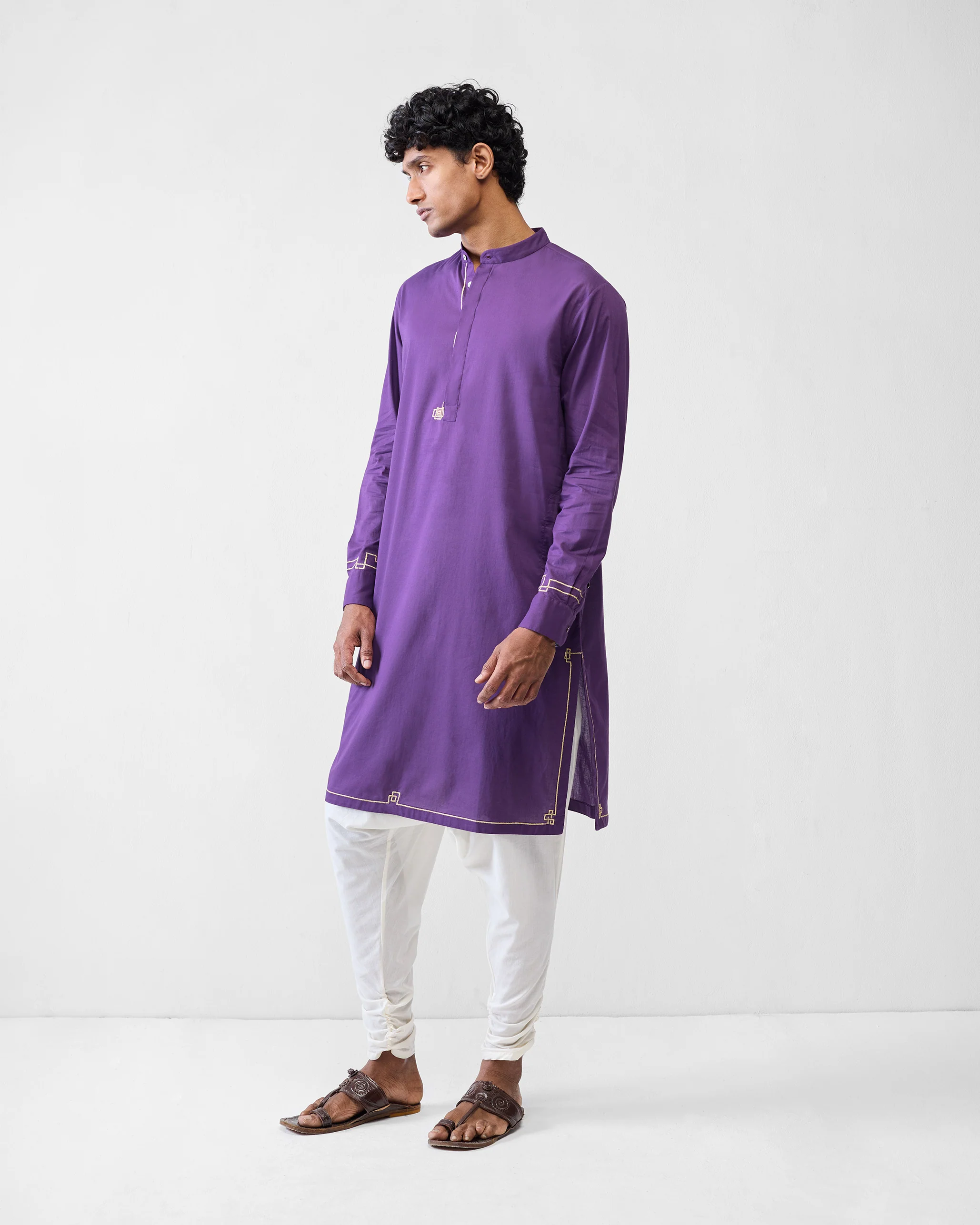 Arrham Kurta - Purple Embroidered - Image 8