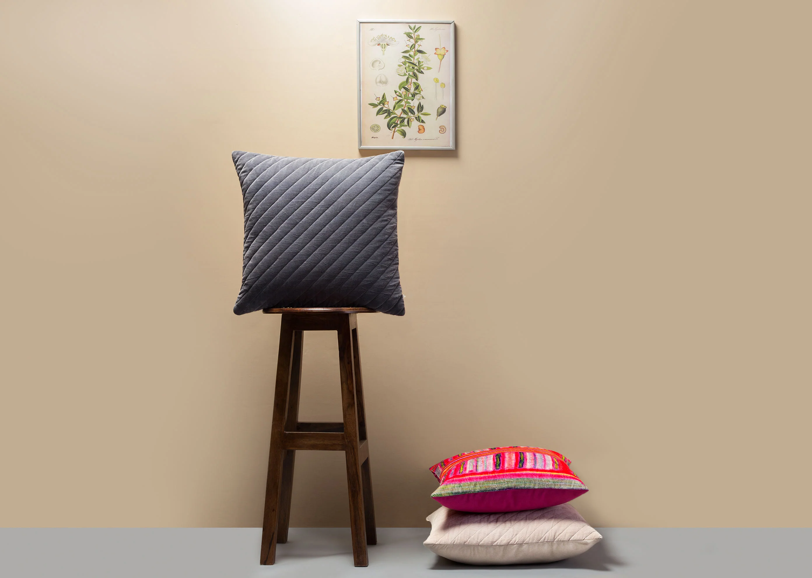 Asante Velvet Cushion Cover - Charcoal - Image 3