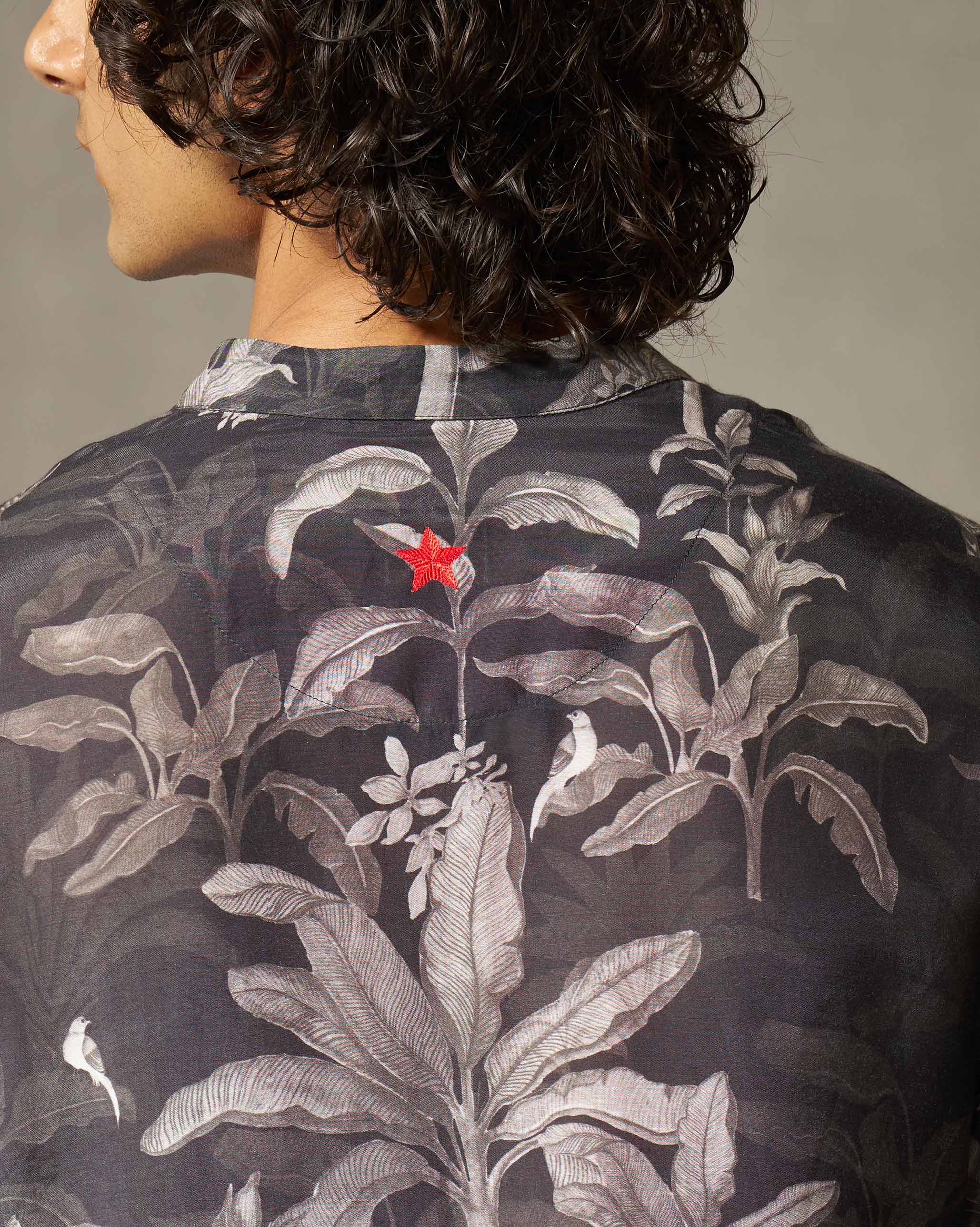 Astral Kurta - Black & Grey Print - Image 2