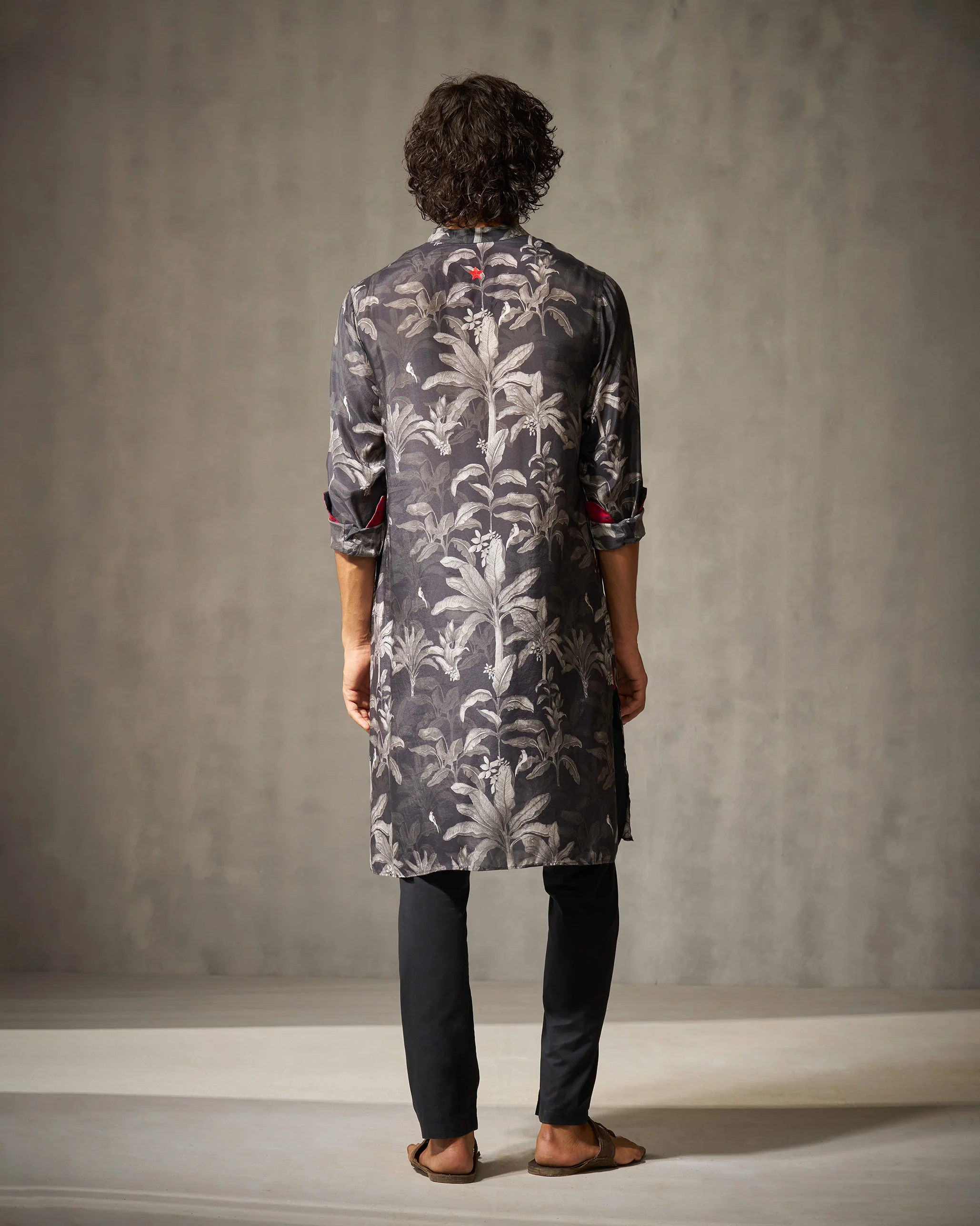 Astral Kurta - Black & Grey Print - Image 6