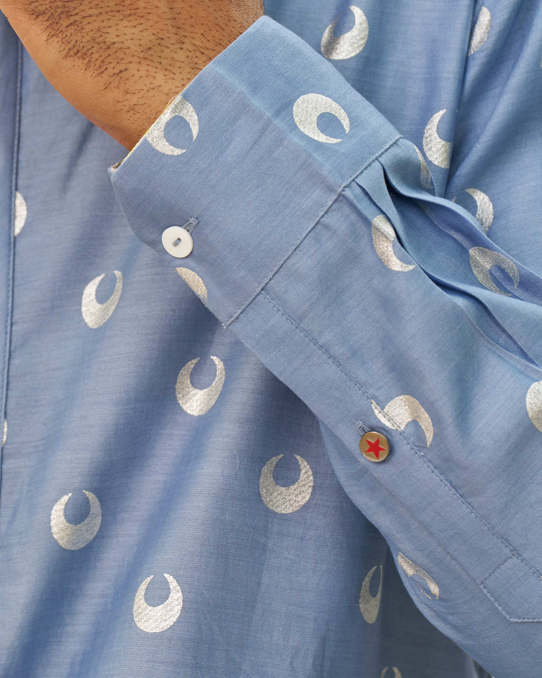 Astral Kurta - Blue & Silver - Image 2