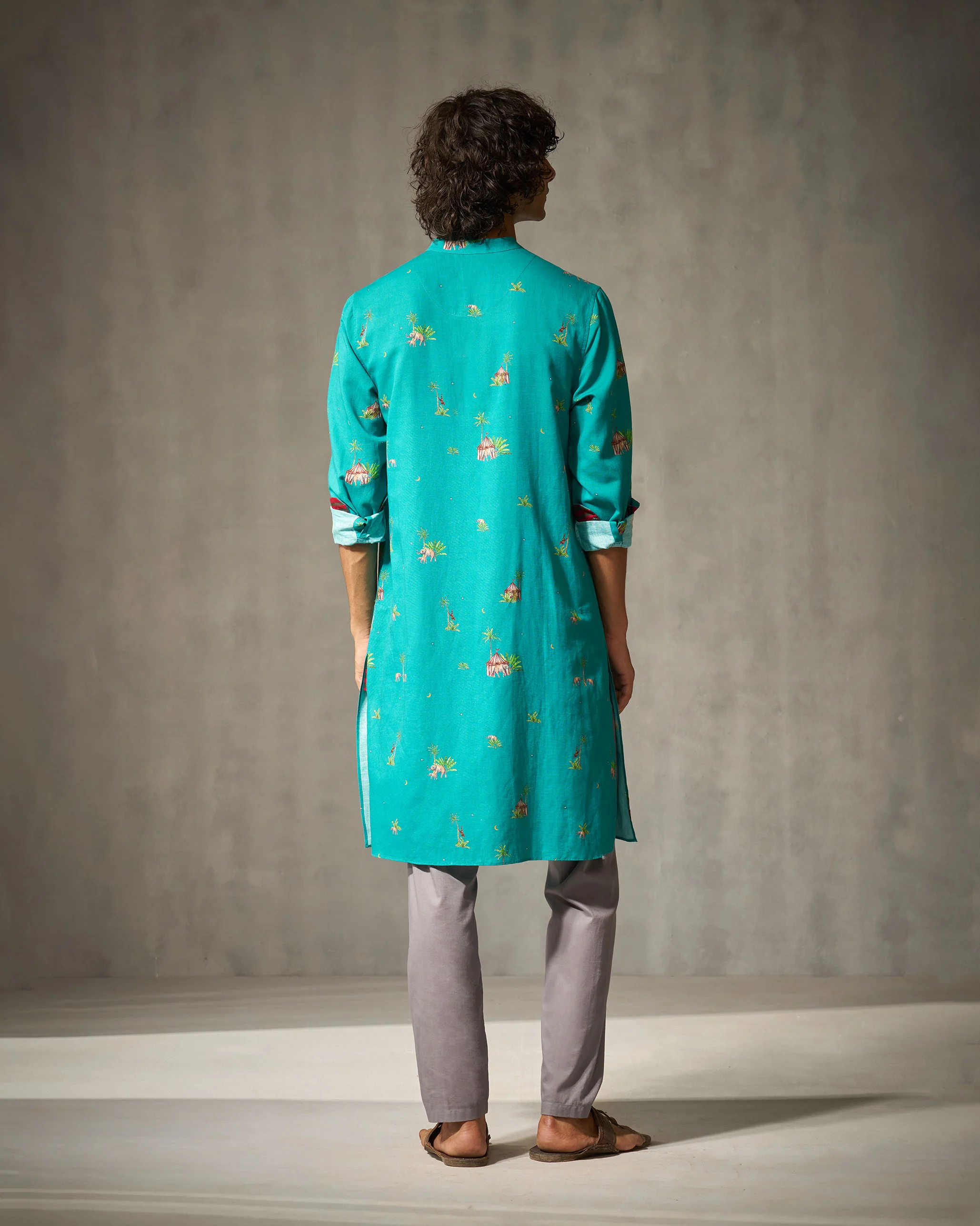 Astral Kurta - Green Print - Image 4