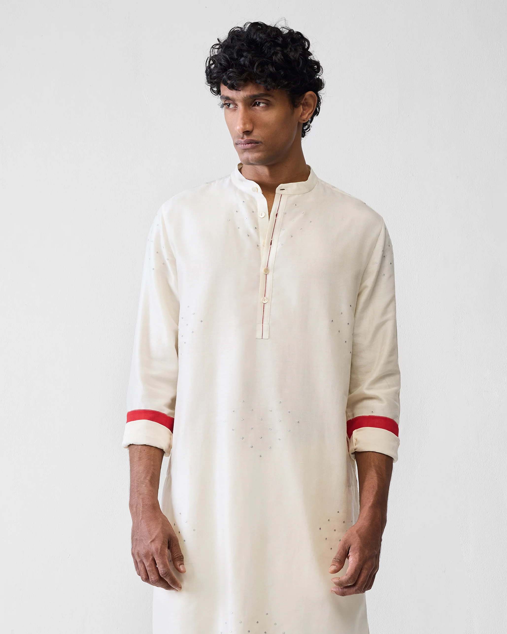 Astral Kurta - Ivory Embroidered