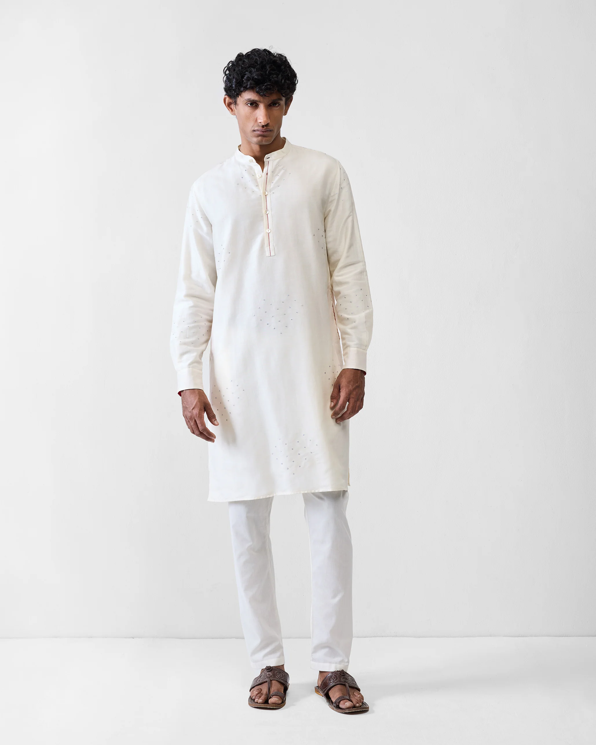 Astral Kurta - Ivory Embroidered - Image 6