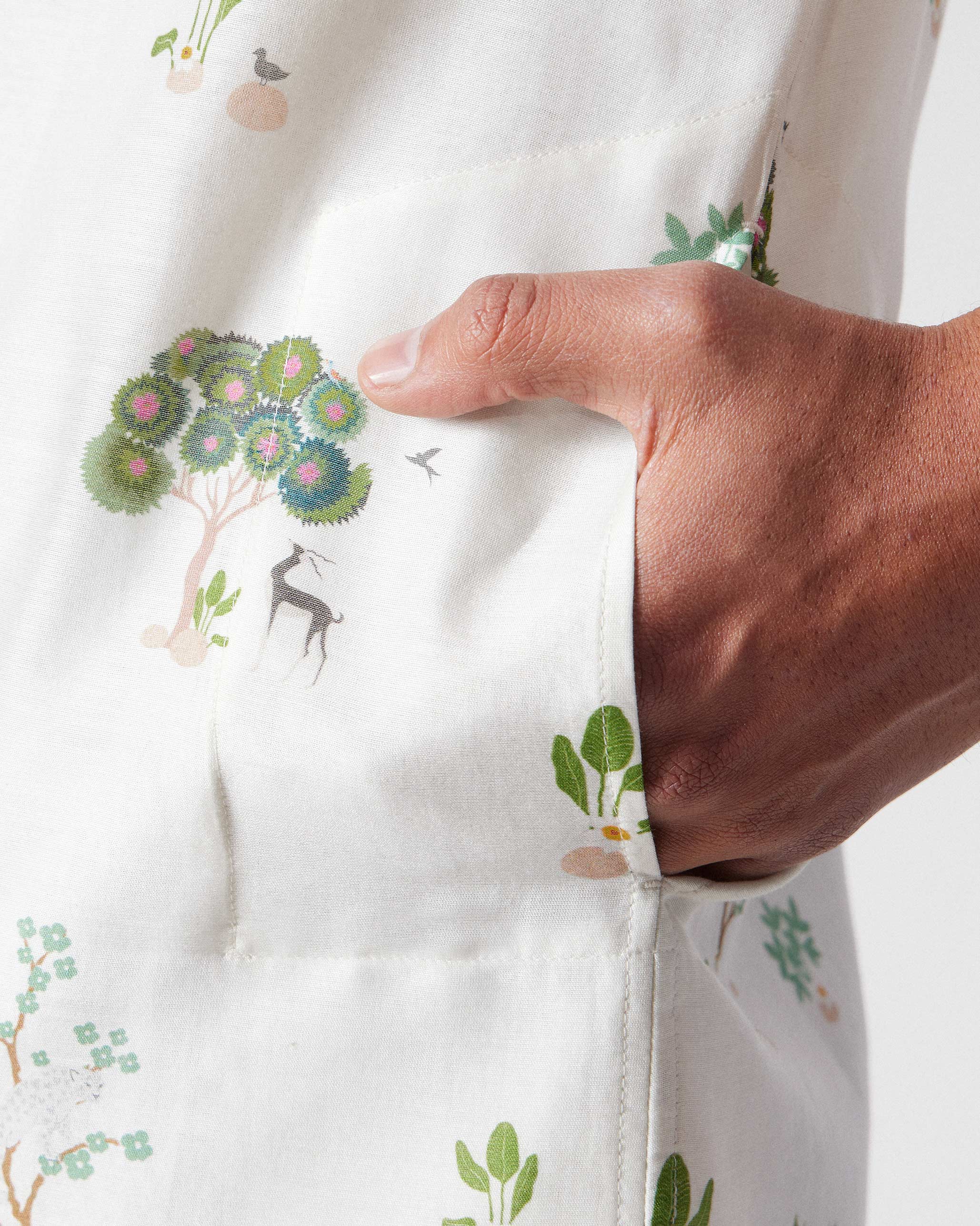 Astral Kurta - Ivory & Green Printed - Image 7