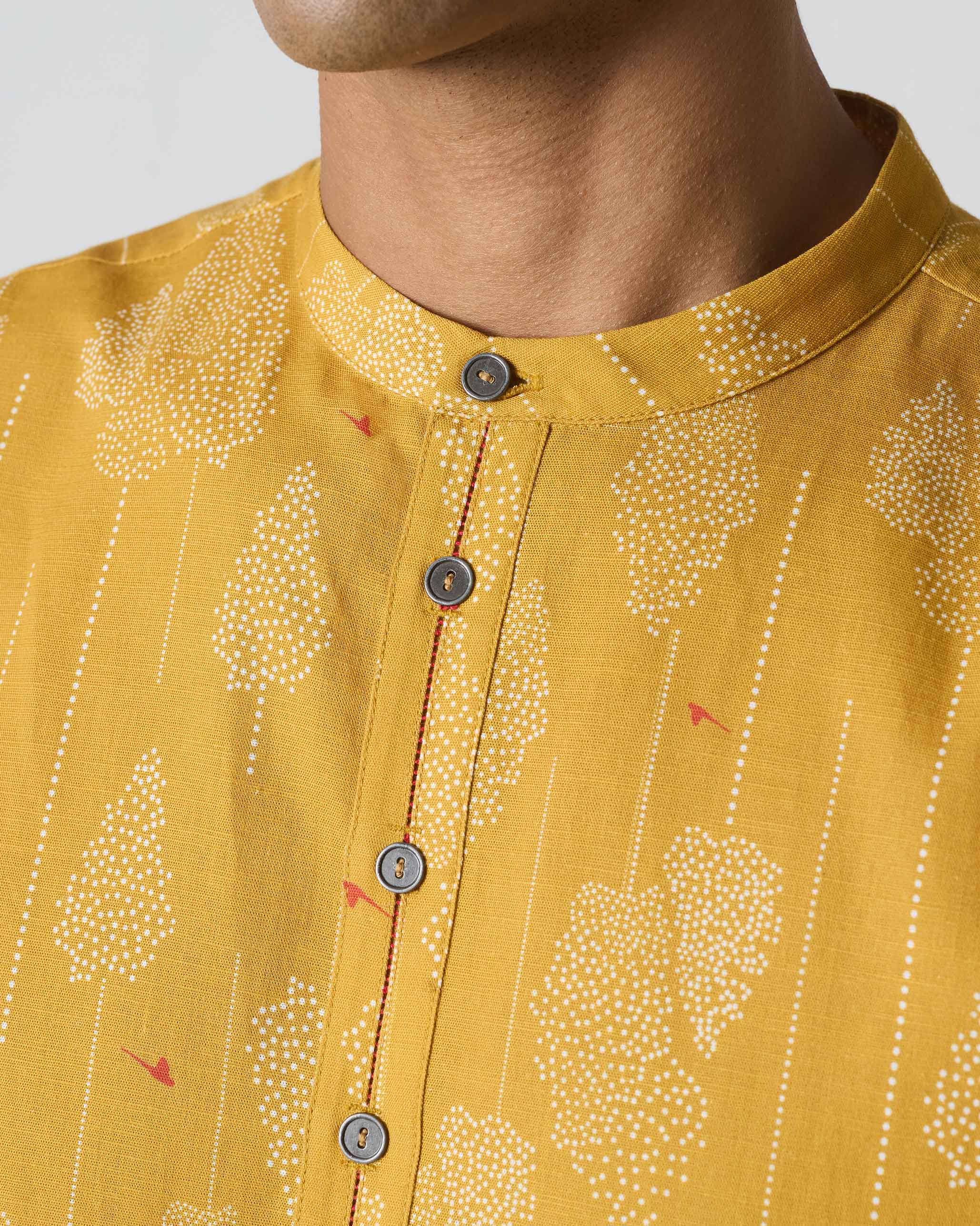 Astral Kurta - Ochre Print - Image 4