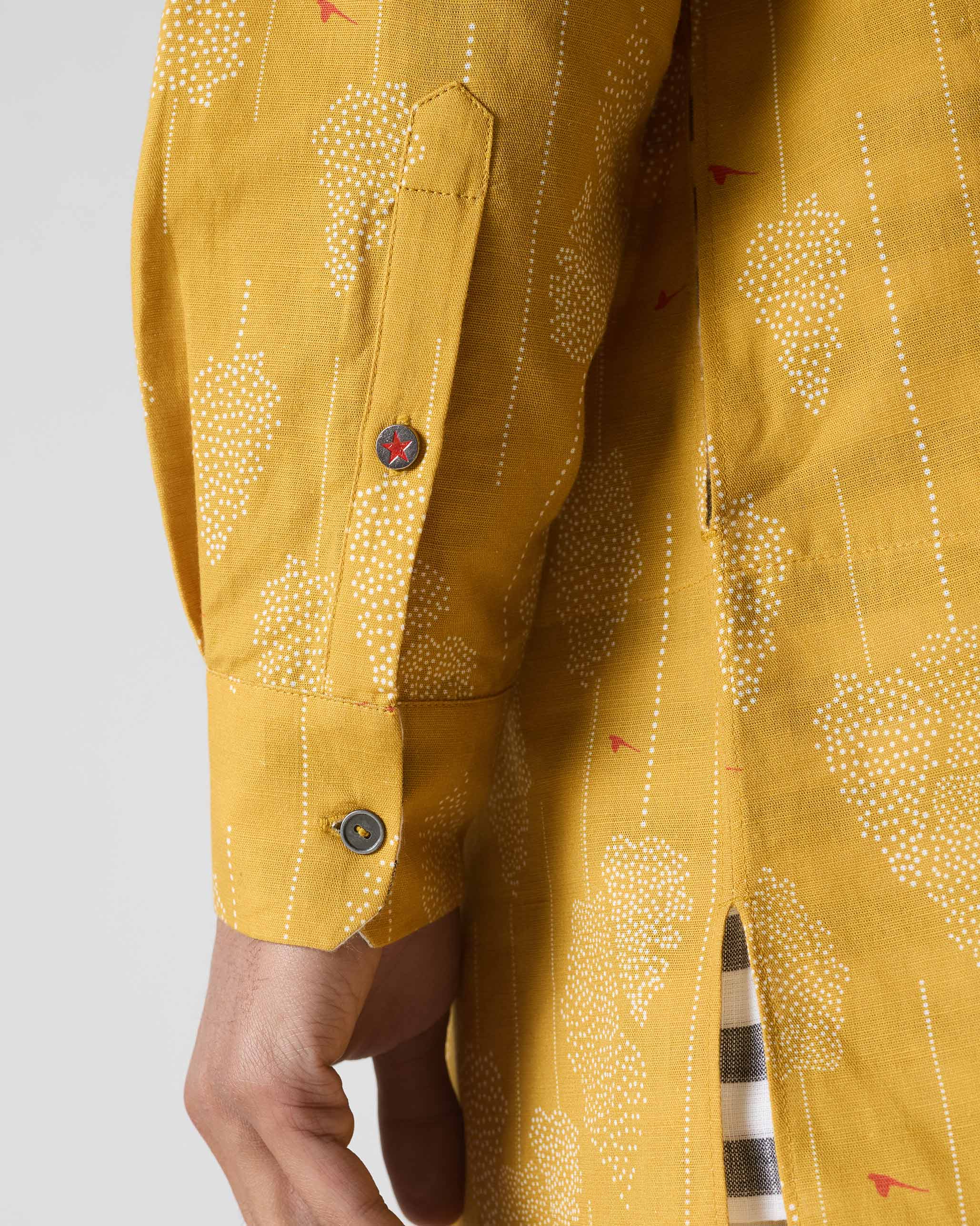 Astral Kurta - Ochre Print - Image 5
