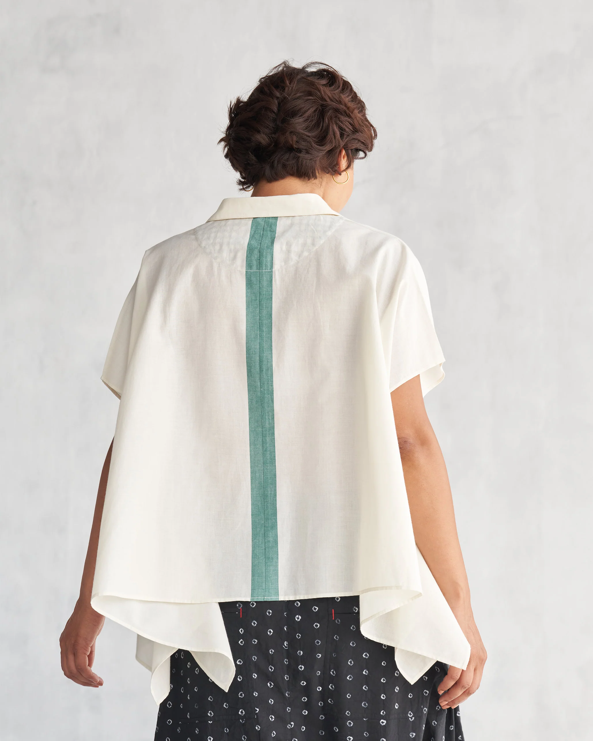 Asymmetrical Hem Top - Ivory - Image 5