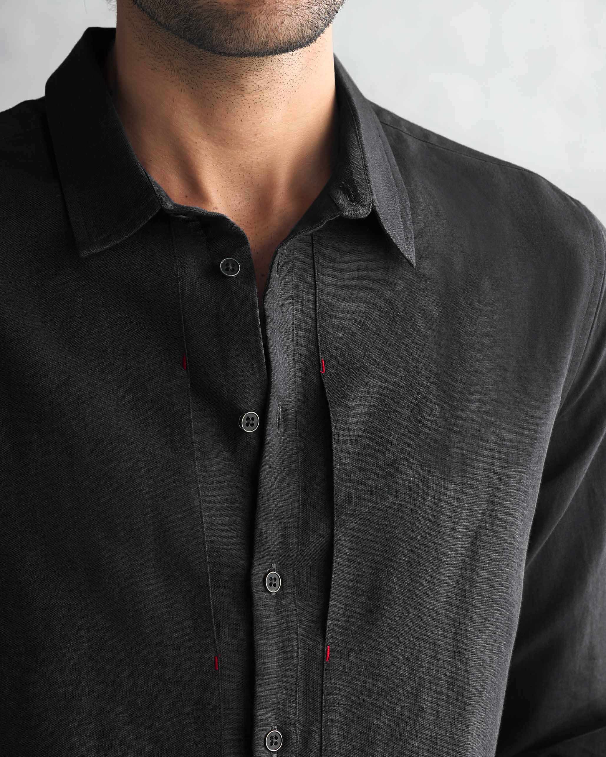 August Shirt - Black - Image 3