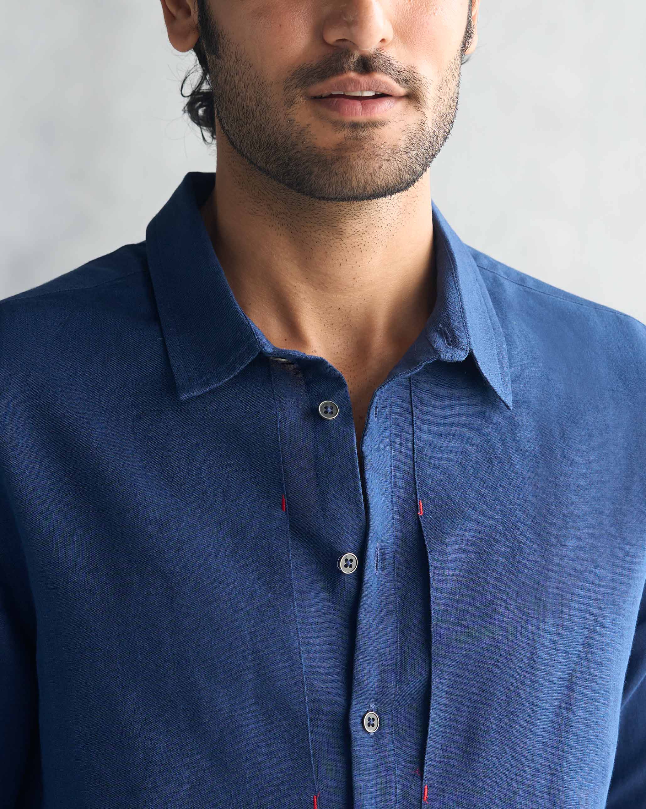 August Shirt - Navy - Image 2