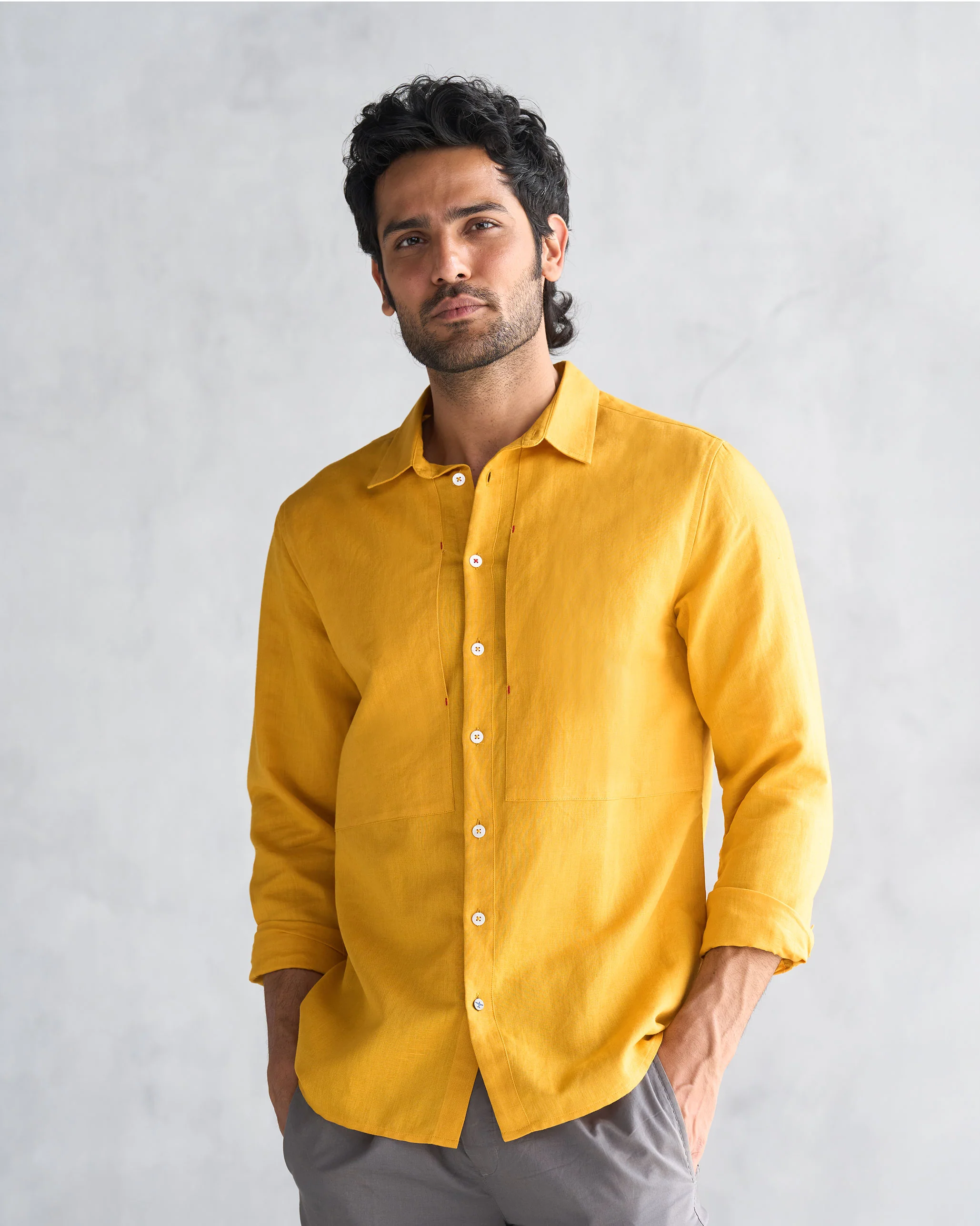August Shirt - Ochre - Image 4