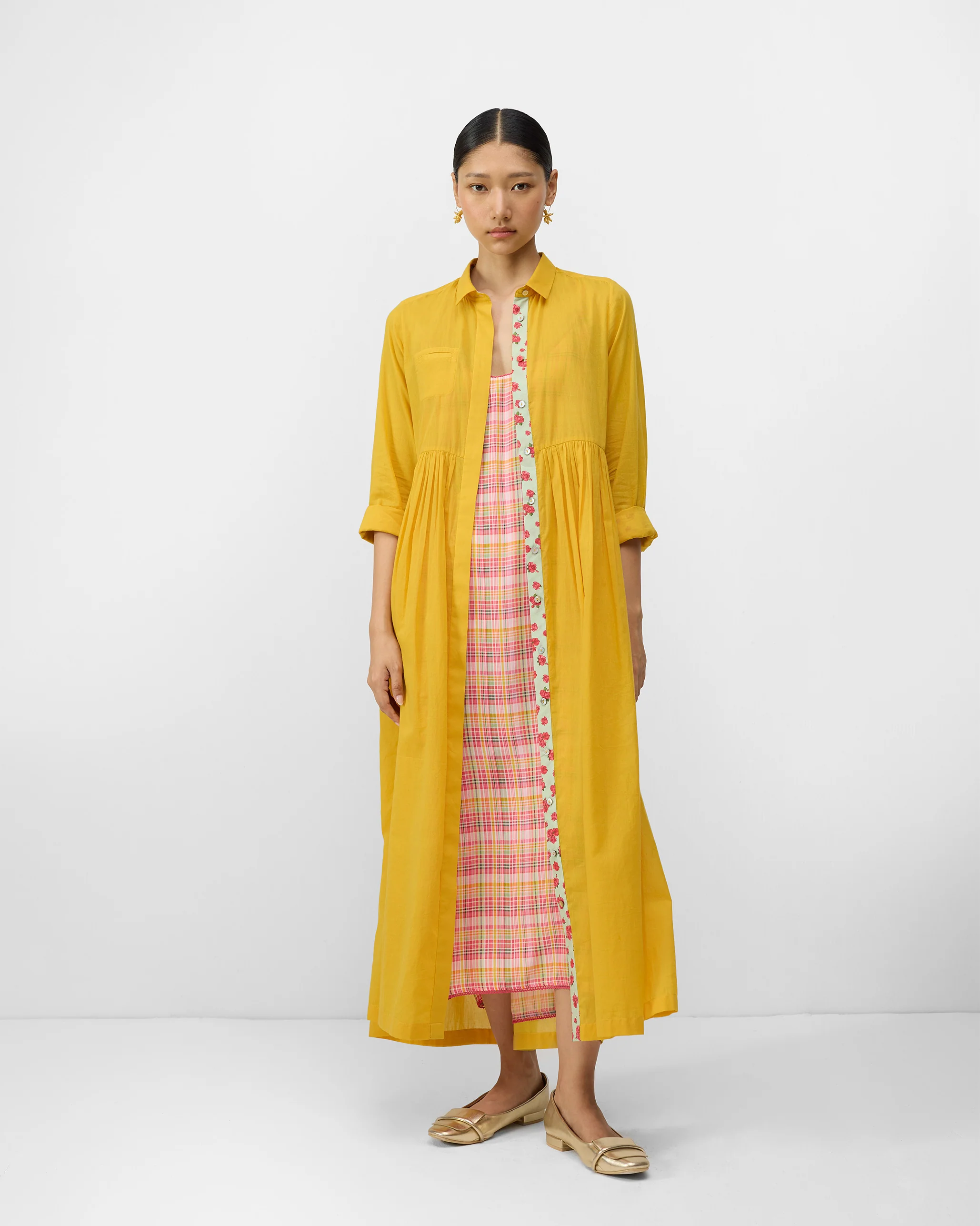 Aurora Dress with Slip - Turmeric Yellow - Image 2