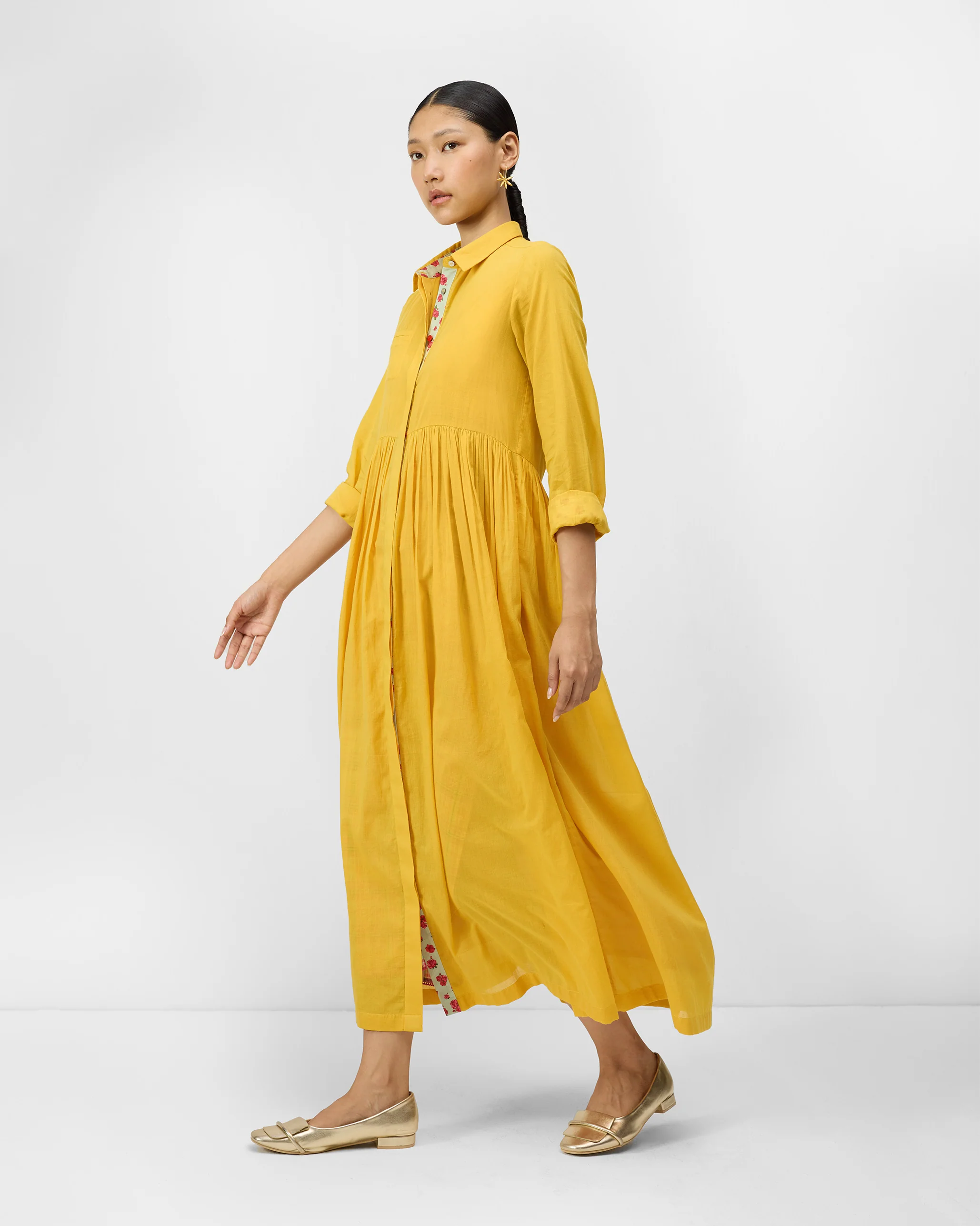 Aurora Dress with Slip - Turmeric Yellow - Image 5