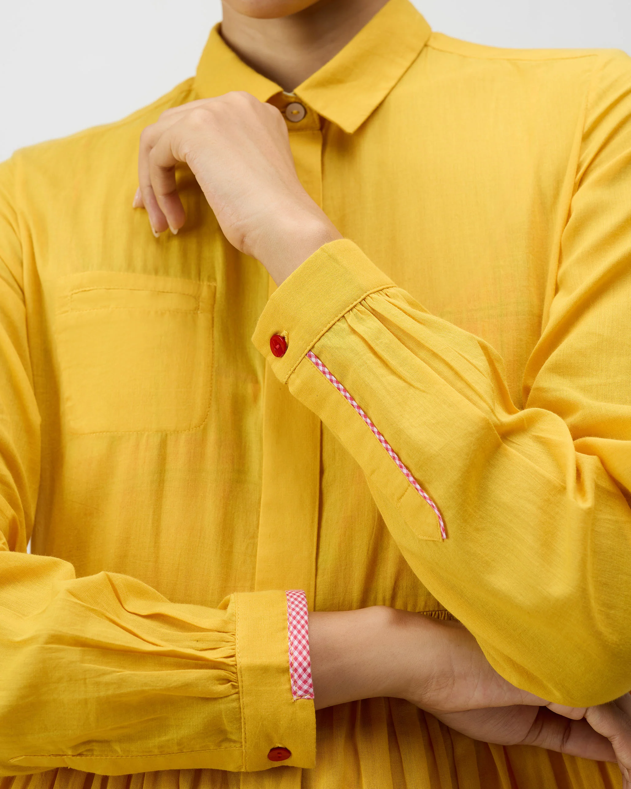 Aurora Dress with Slip - Turmeric Yellow - Image 7