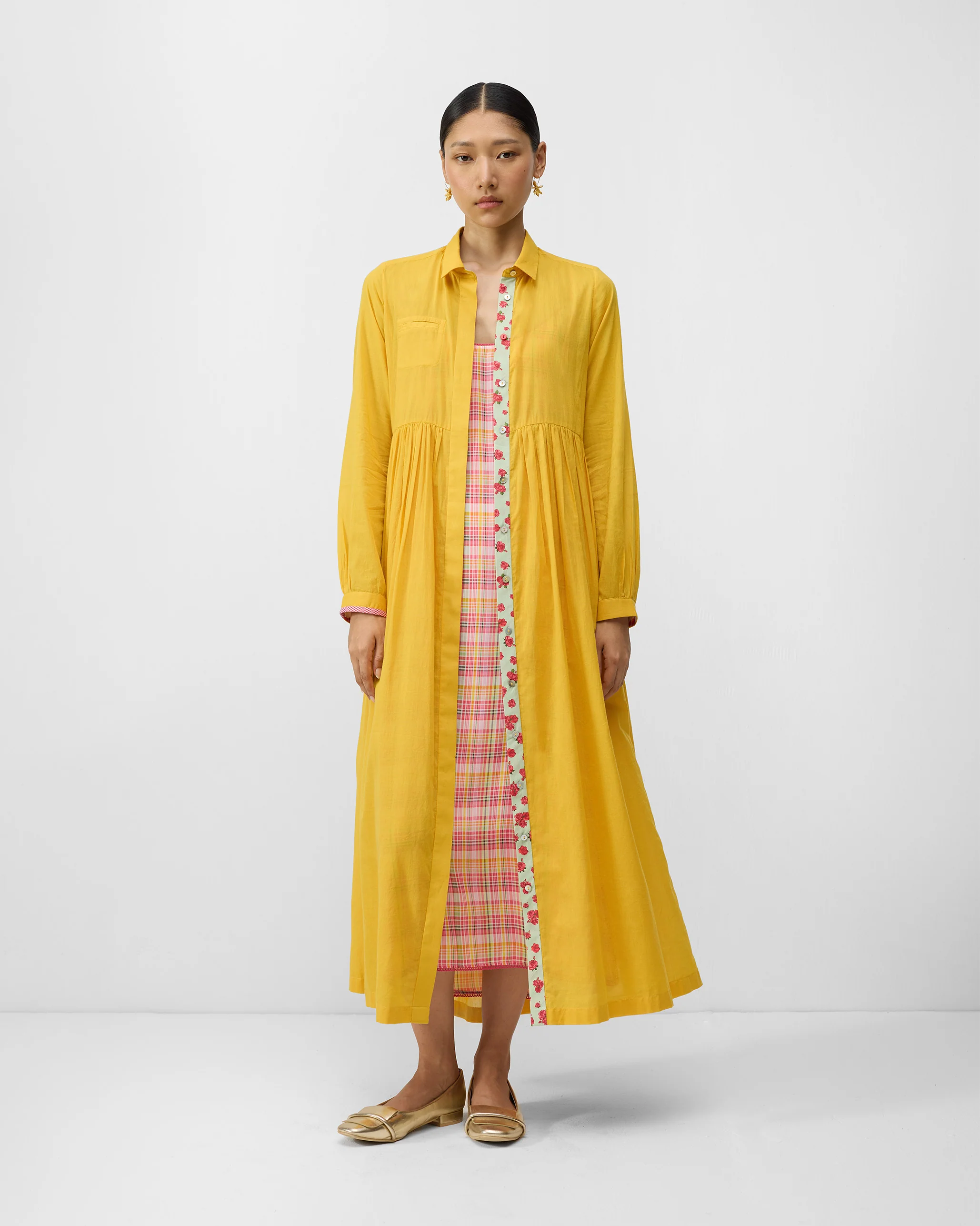 Aurora Dress with Slip - Turmeric Yellow - Image 9