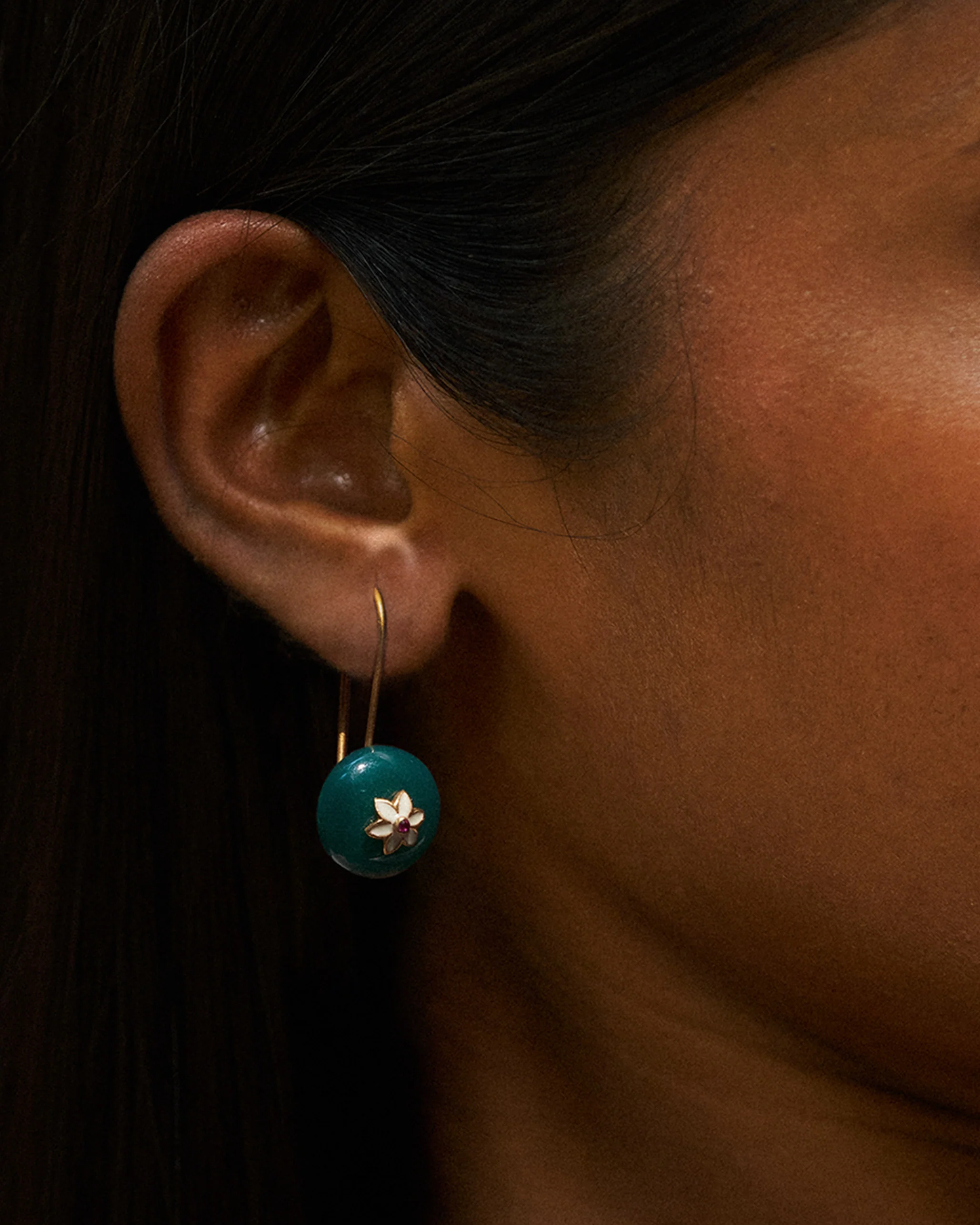Aurora Onyx Earrings - Green - Image 4